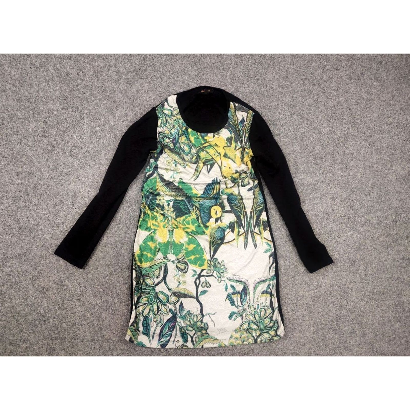 Roberto Cavalli VINTAGE Roberto Cavalli Fitted Midi Dress In Green Logo Long sleeve XL Green Logo 90s Party Cocktail Womens Dress Size XL / US 12-14 / IT 48-50 - 7 Thumbnail