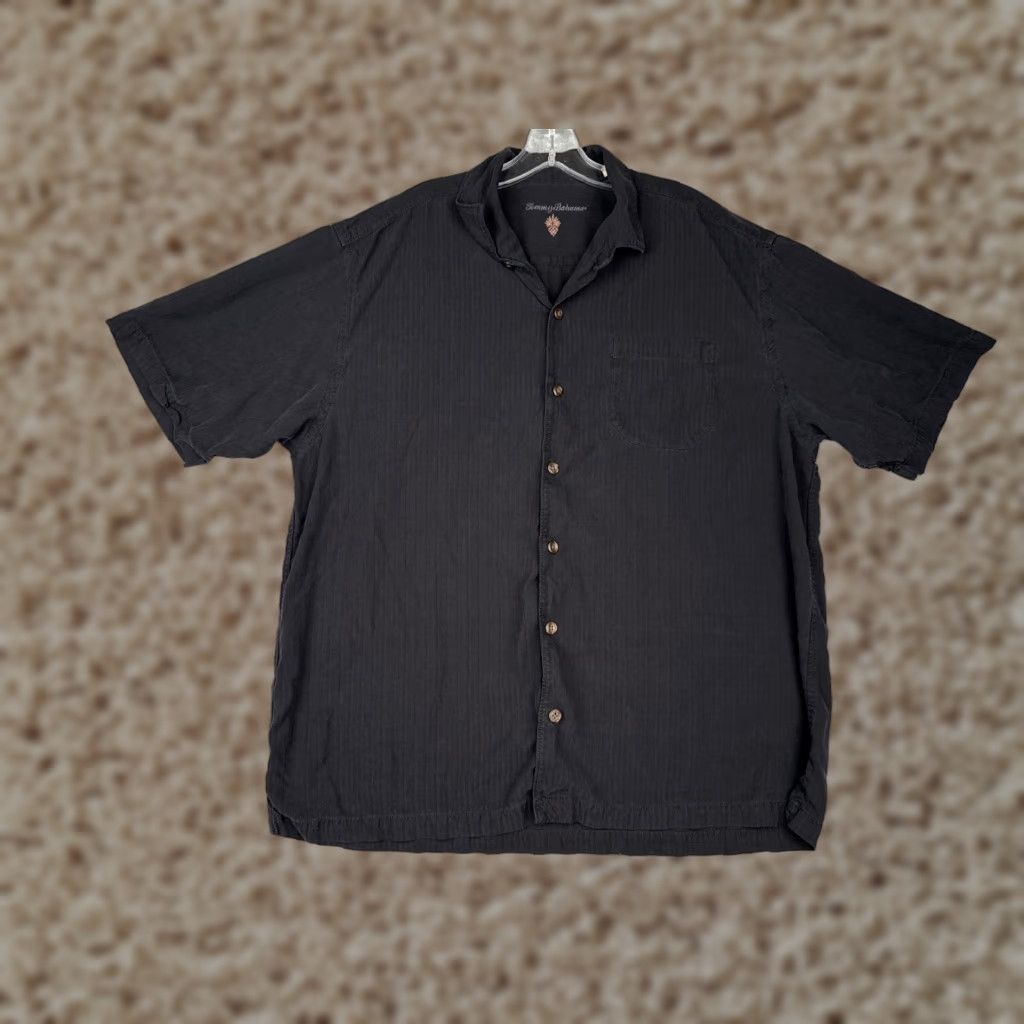 Tommy Bahama Tommy Bahama Shirt Men Extra Large Black 100% Silk Button Up Hawaiian Pocket Size US XL / EU 56 / 4 - 1 Thumbnail