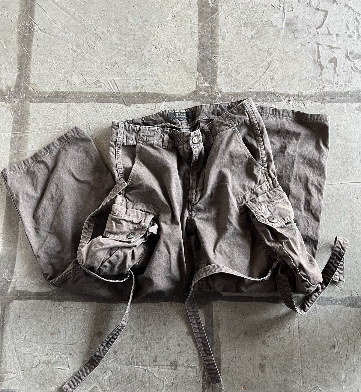 If Six Was Nine × Julius VTG Balenciaga Rick Owens Style Black Cargo Jeans 90s Y2K Size US 32 / EU 48 - 7 Thumbnail