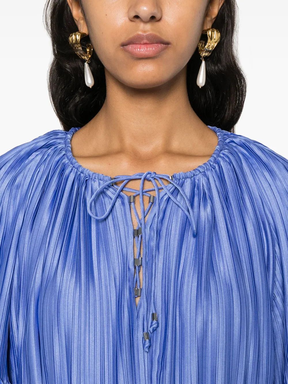 Lanvin o1y0326 Blouse in Sky Blue Size L / US 10 / IT 46 - 5 Thumbnail