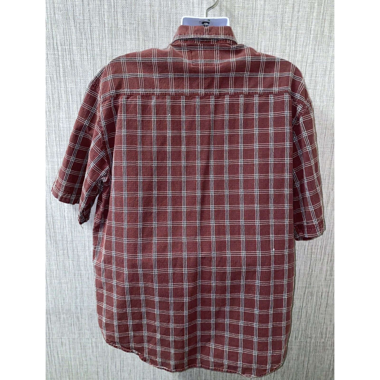 Levi's Levi's Red Checkered Short Sleeve Button-Up Shirt Adult Large Casual Mens Size US L / EU 52-54 / 3 - 4 Thumbnail