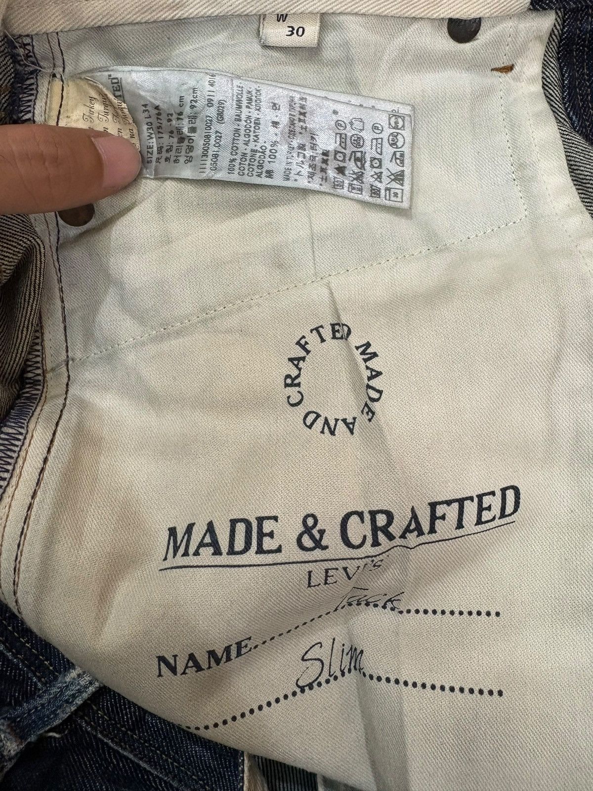 Levi's Made & Crafted Vintage Y2k Levis Made & Crafted Blue Wash Jeans Size US 31 - 11 Thumbnail