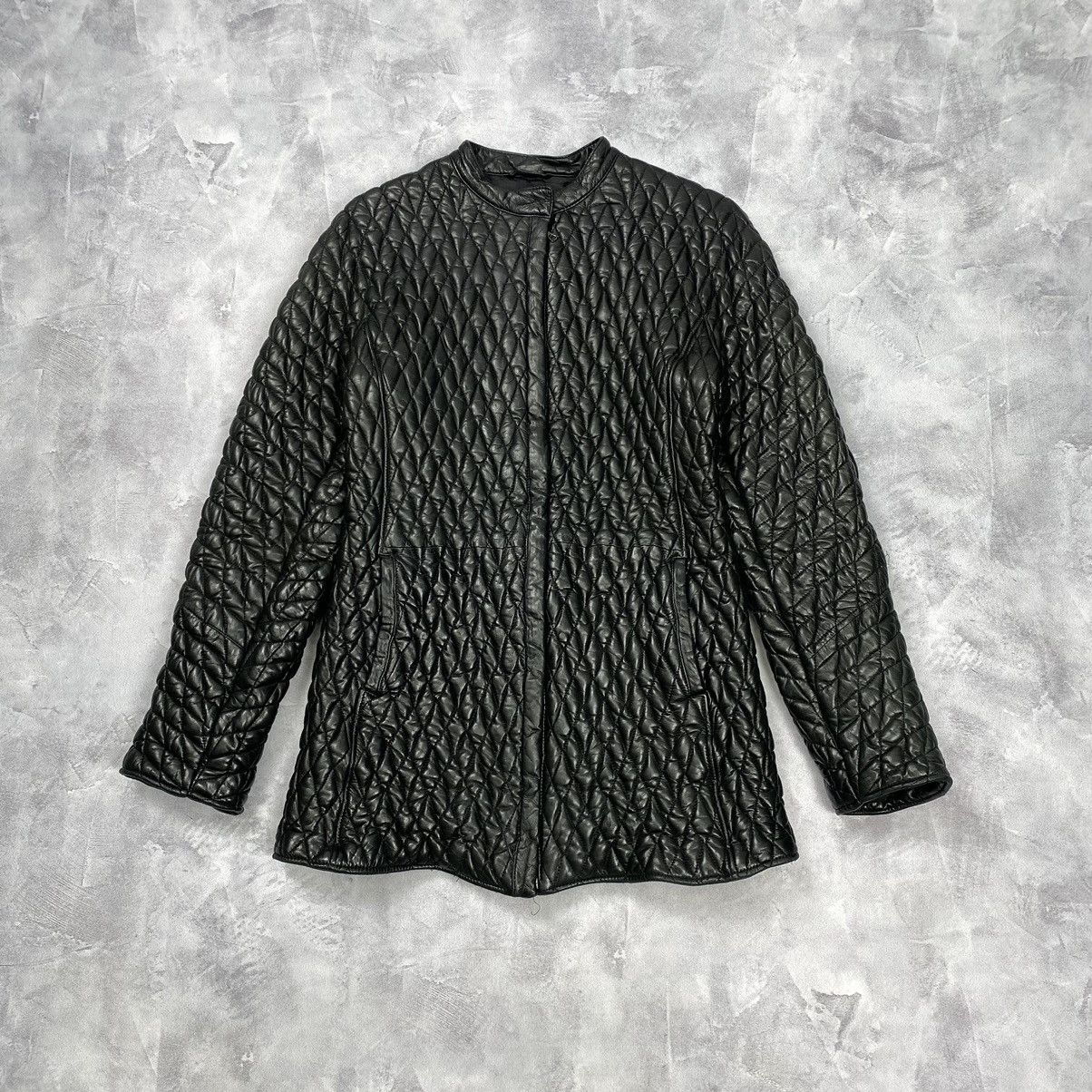 90s Jil Sander Zip Leather Jacket Vintage