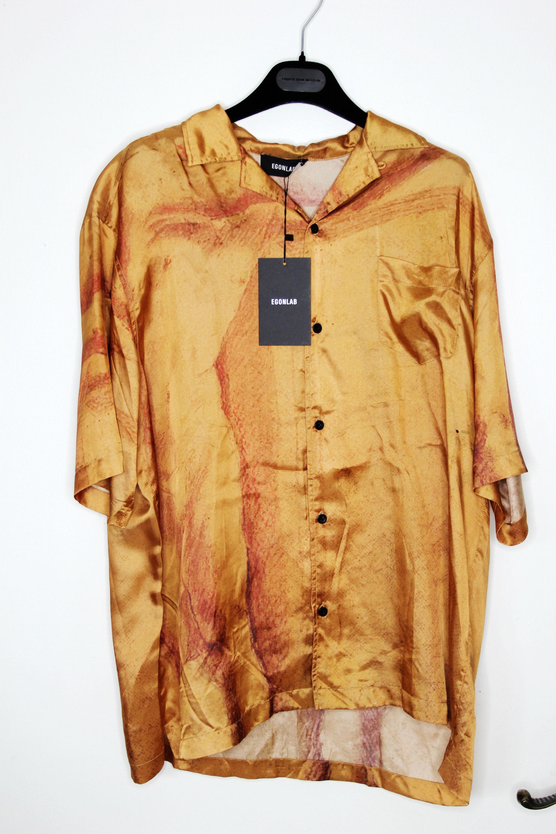 Egon Lab BNWT SS24 EGONLAB VISCOSE BOWLING SHIRT S Size US S / EU 44-46 / 1 - 2 Thumbnail
