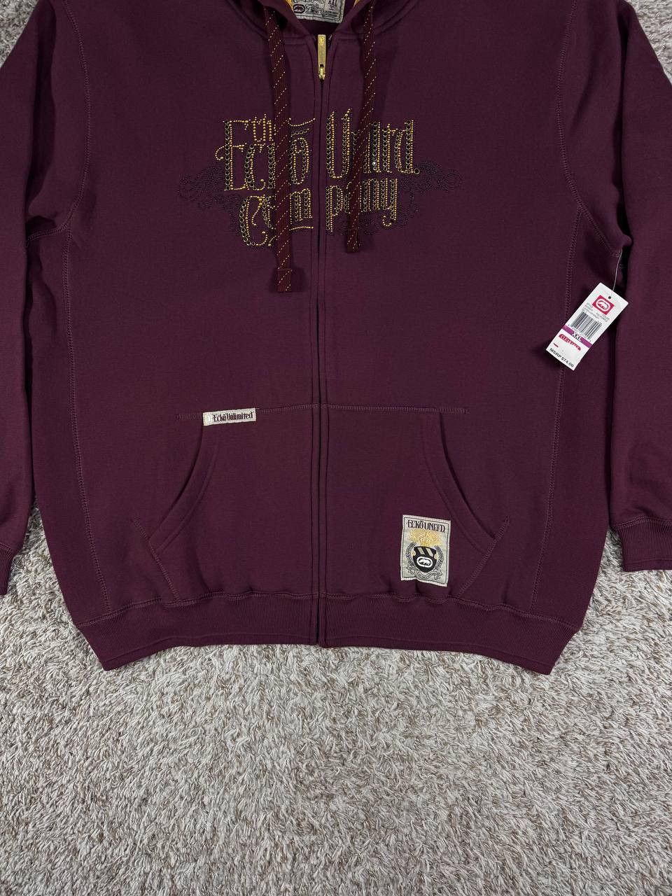 Ecko Unltd. Ecko Unltd Y2K Full Zip Hoodie Studded Logo Vintage Hip Hop Size US XXL / EU 58 / 5 - 2 Thumbnail