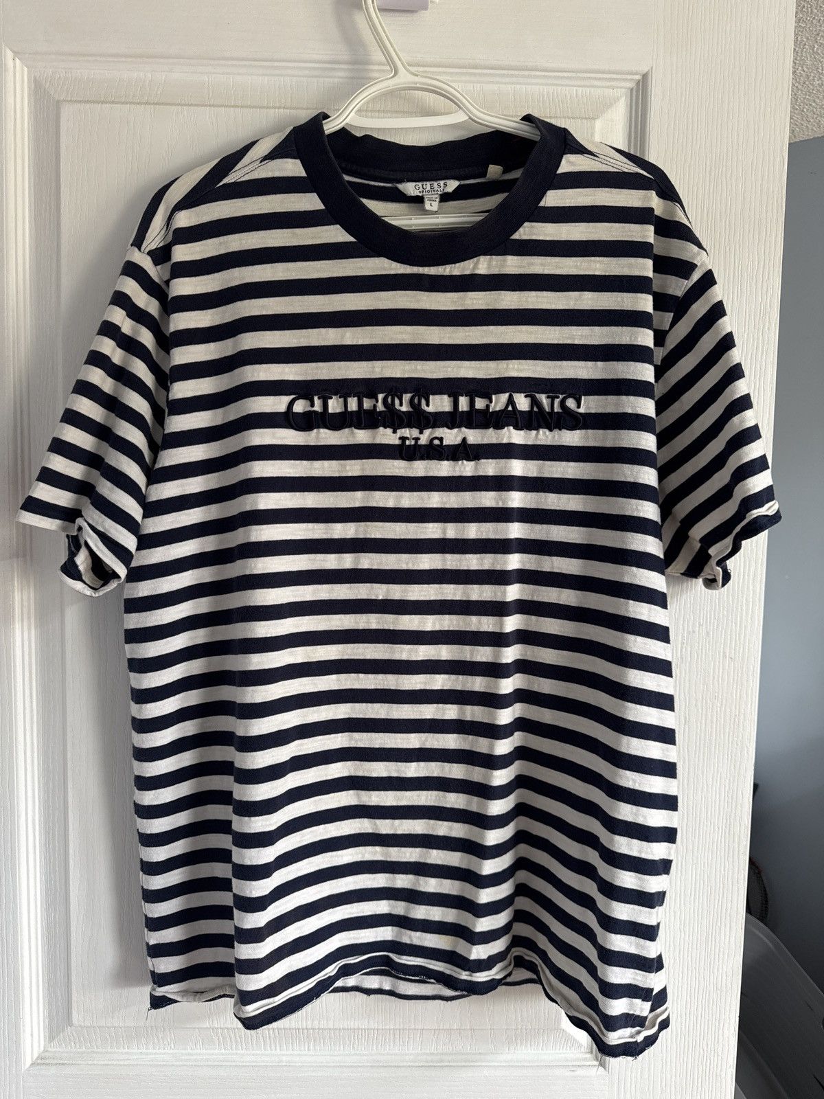 A$AP Rocky × Guess Guess x A$AP Rocky striped white/navy Size US L / EU 52-54 / 3 - 1 Thumbnail