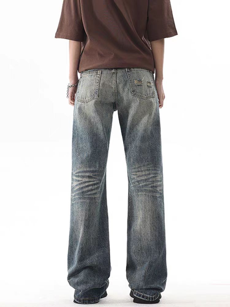 Japanese Brand × Jean Washed and textured distressed baggy jeans Size US 32 / EU 48 - 5 Thumbnail