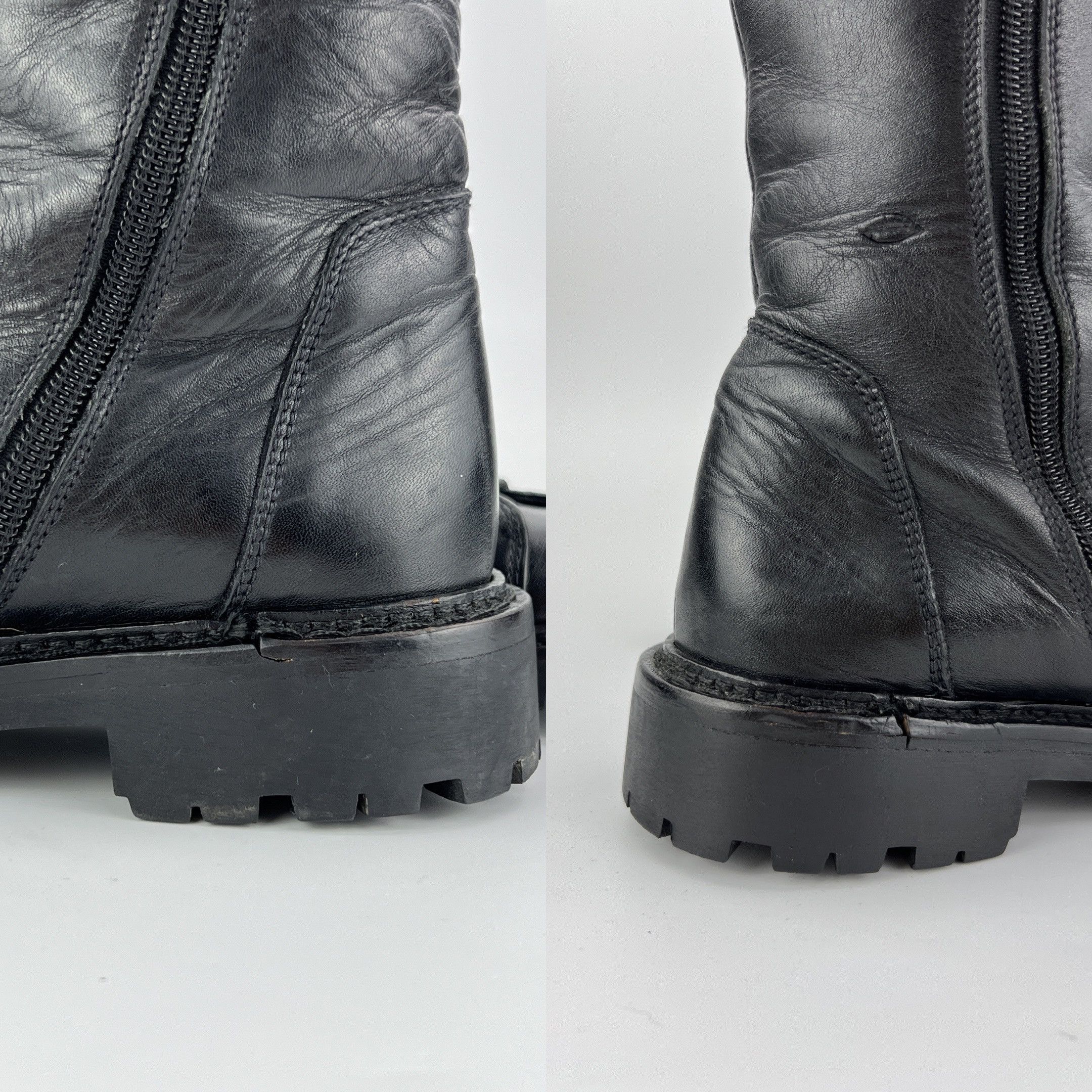 Versace Rare Versace High Moto Riding Leather Boots Medusa Size US 6 / IT 36 - 10 Thumbnail