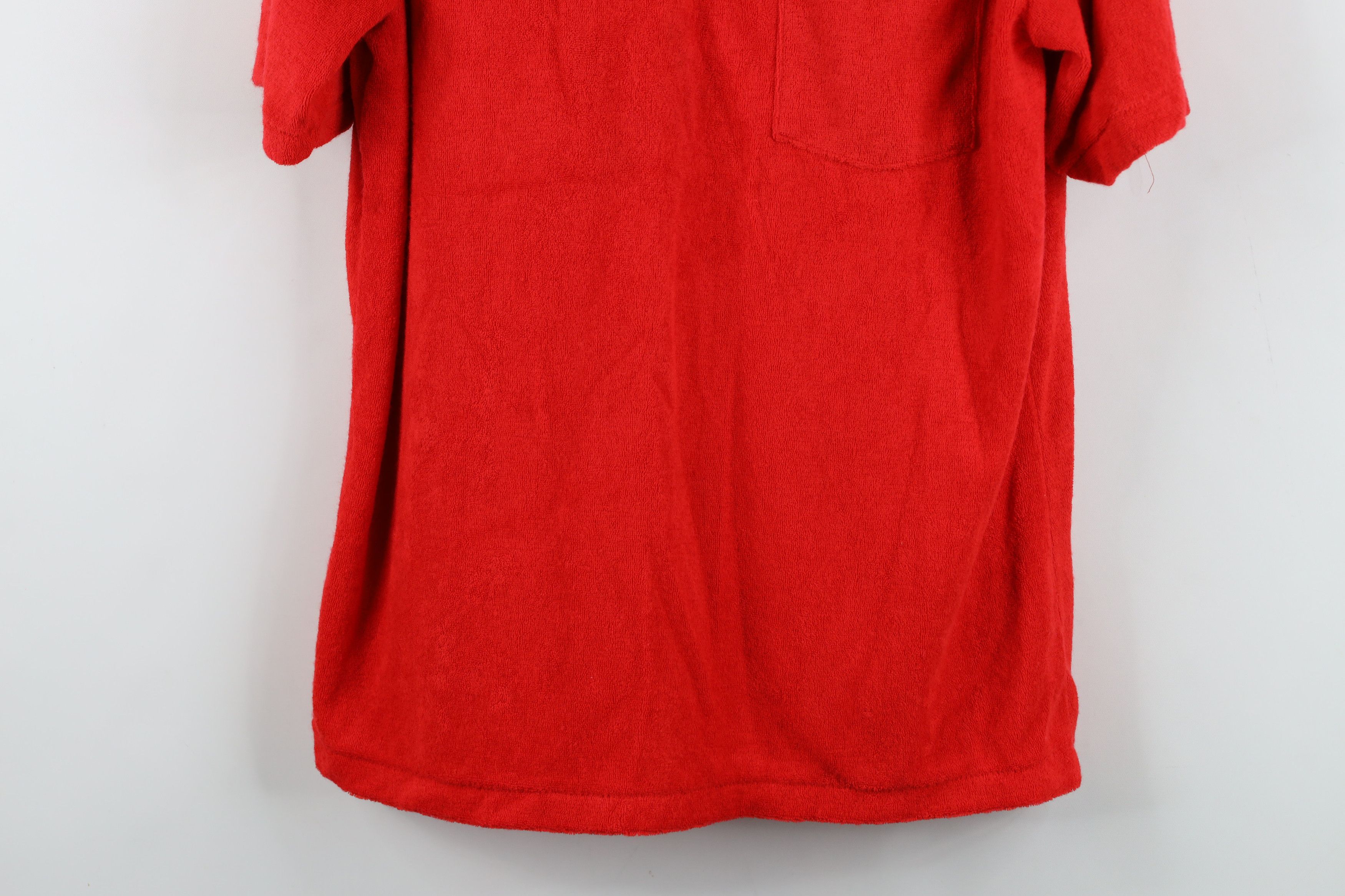 Vintage Vintage 70s Streetwear Cloth Collared Polo Shirt Red USA Size US L / EU 52-54 / 3 - 3 Thumbnail