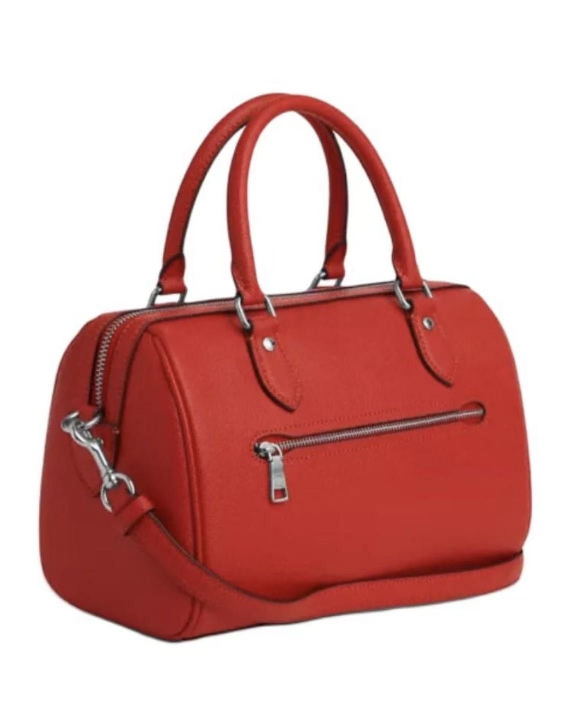 Coach NWT Coach Rowan Satchel CH282 Sliver/ Miami Red Size ONE SIZE - 11 Thumbnail