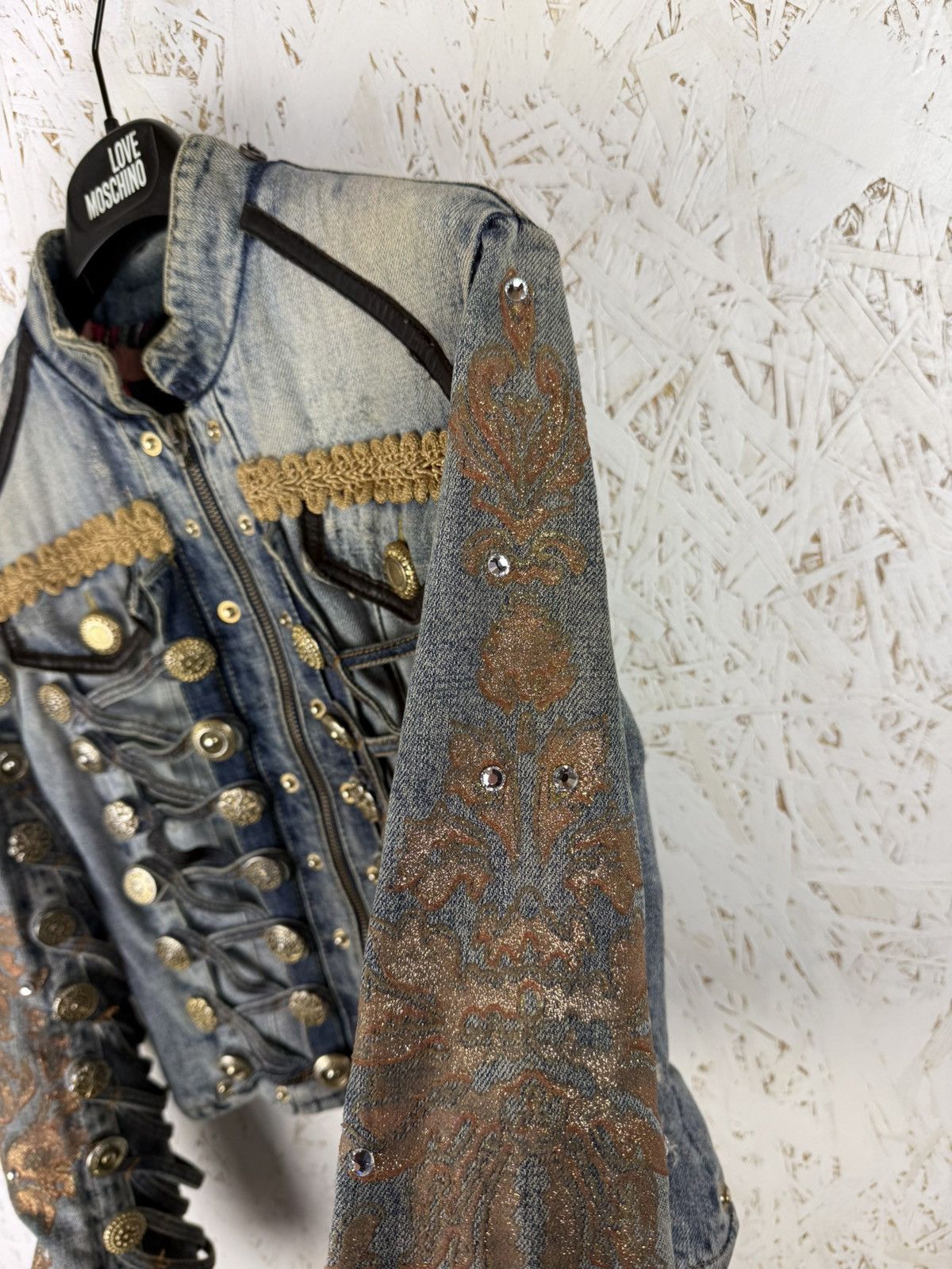 Roberto Cavalli Just Cavalli 2005 Runway Napoleon Denim Jacket Blue IT40 Size S / US 4 / IT 40 - 8 Thumbnail