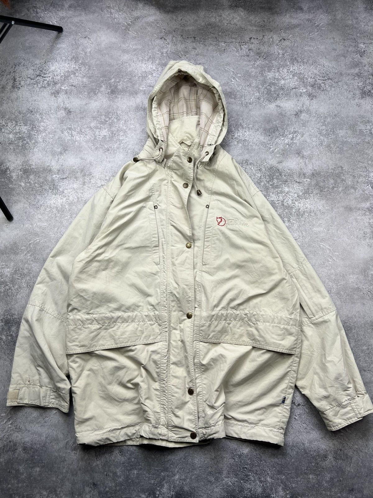 Fjallraven Fjallraven White Nylon Womens Jacket Size L / US 10 / IT 46 - 1 Thumbnail