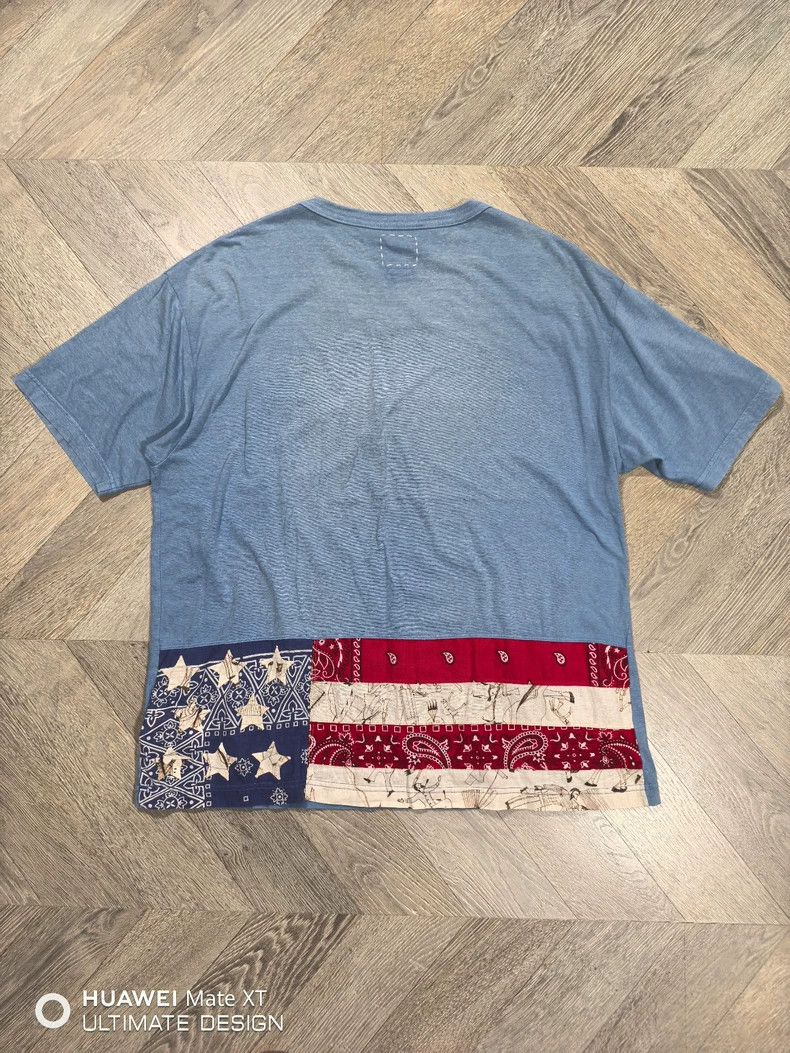 Visvim Vintage Stars Print Jumbo Tee with Pockets Size US XXS / EU 40 - 1 Thumbnail