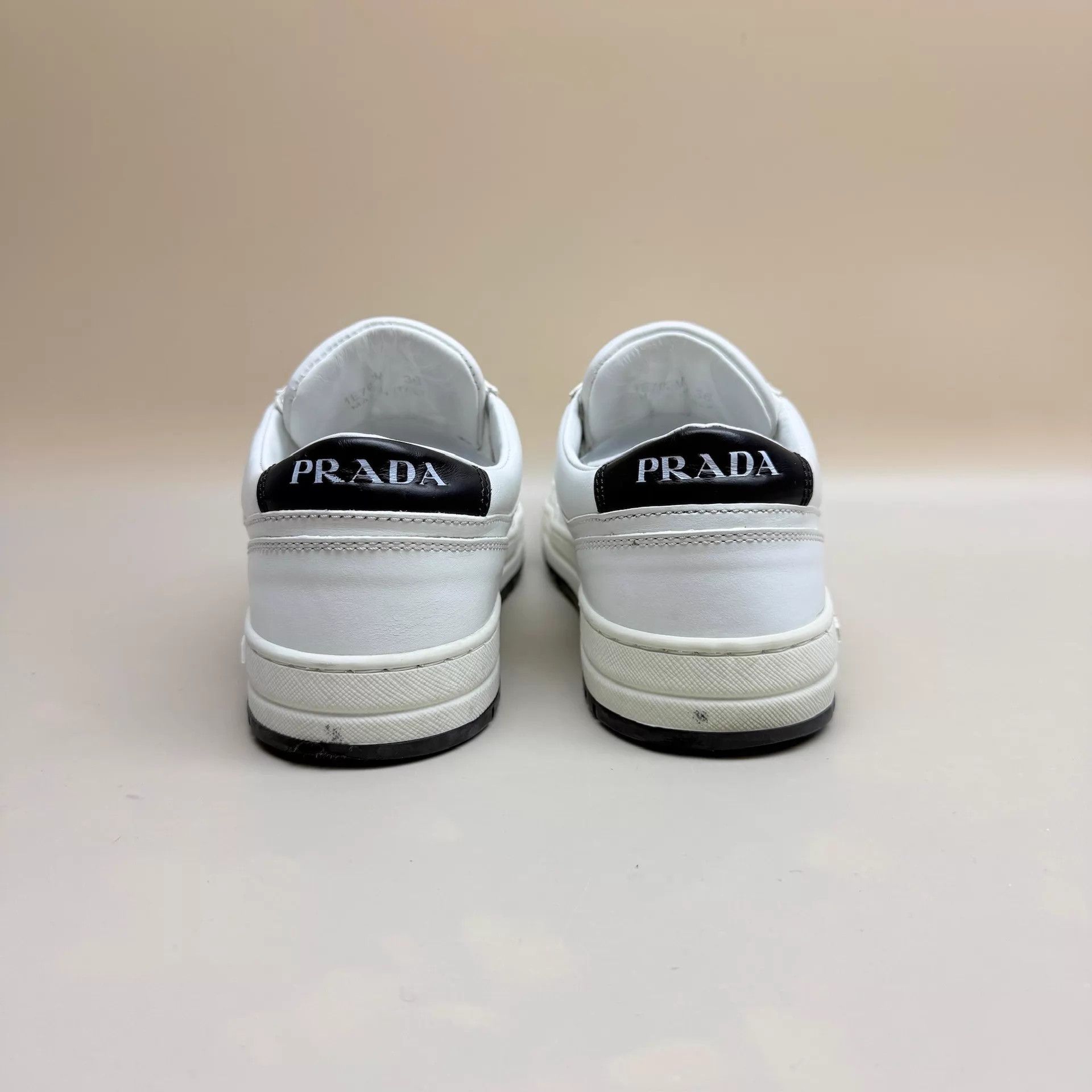 Prada Prada Black White Triangle Logo Sneakers 36 99New Size US 5.5 / IT 35.5 - 3 Thumbnail