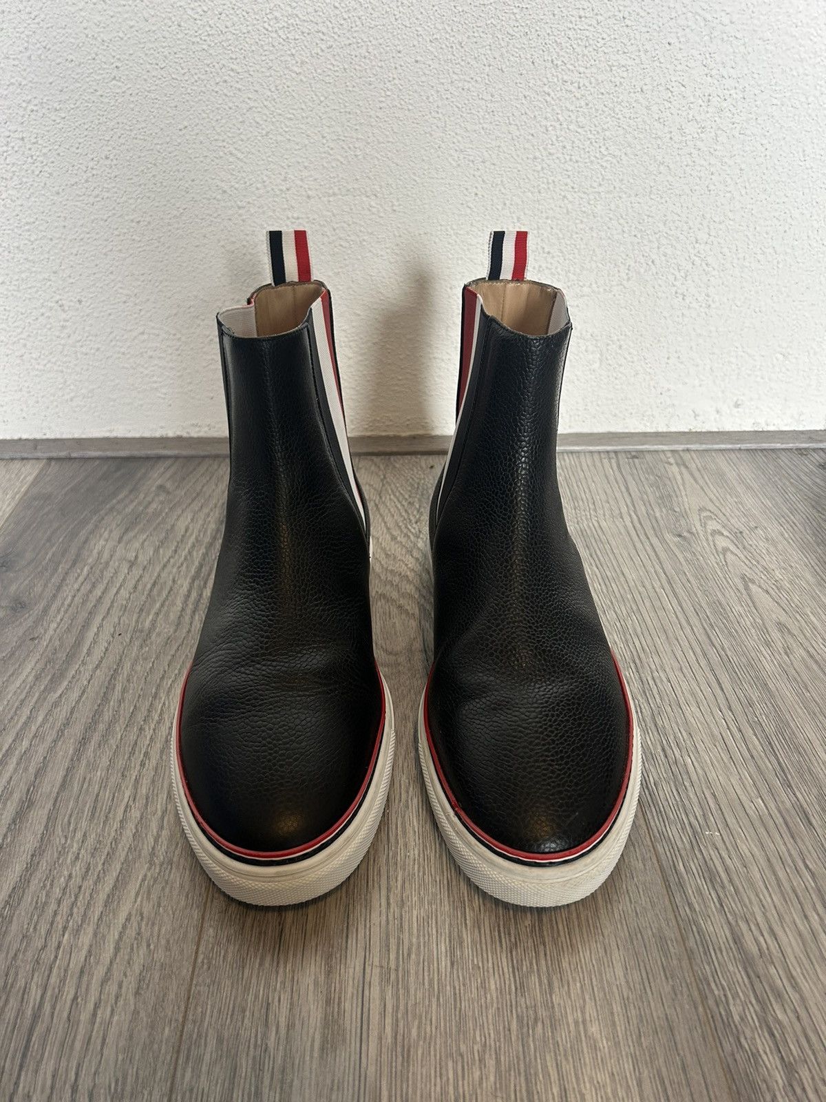Thom Browne Thom Browne Black Leather Chelsea Boots - Size EU 42 Size US 9 / EU 42 - 11 Thumbnail
