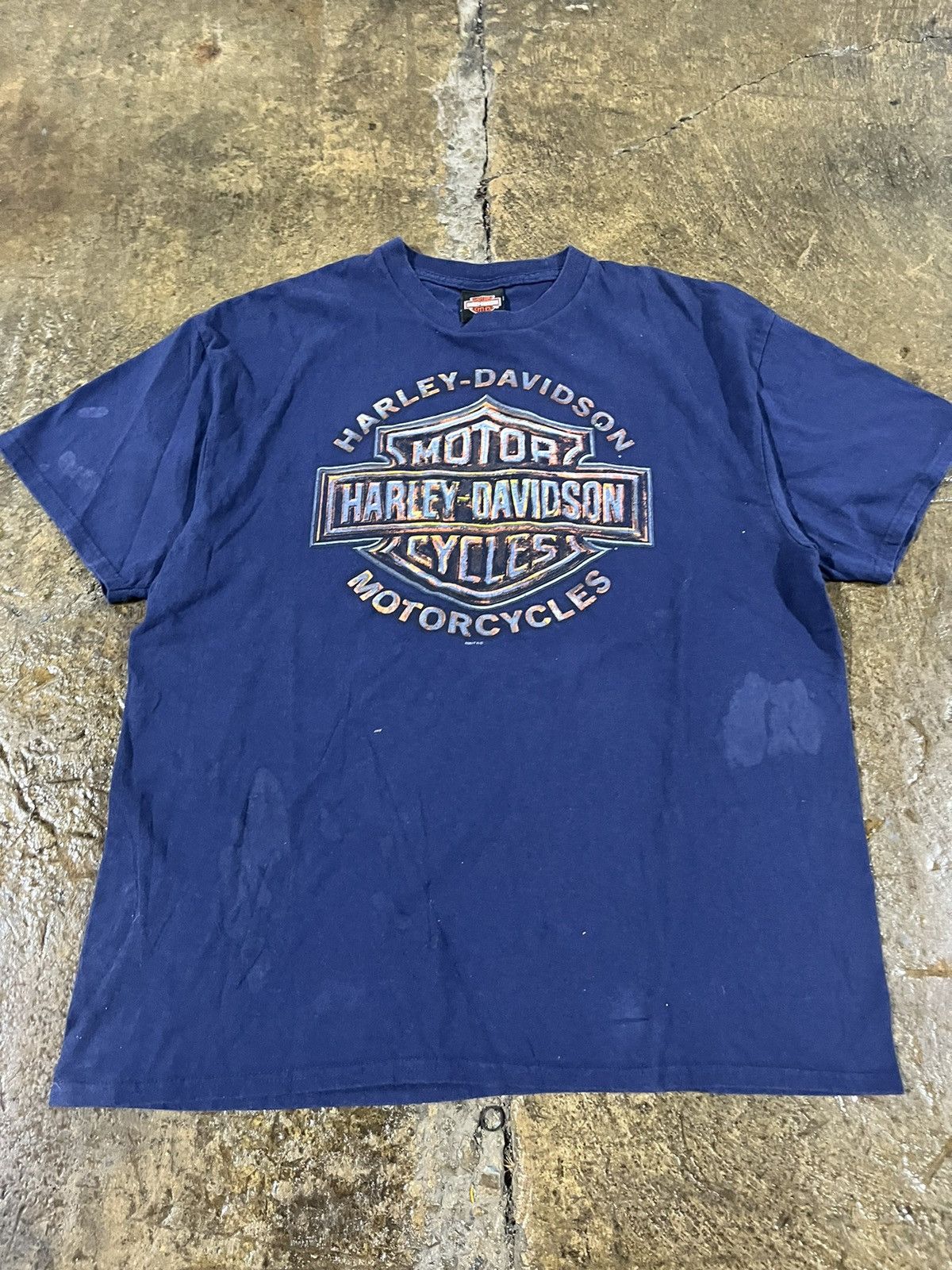 Harley Davidson × Vintage Crazy Vintage Harley Davidson Logo Tee Grunge Biker Skater Size US XL / EU 56 / 4 - 3 Thumbnail