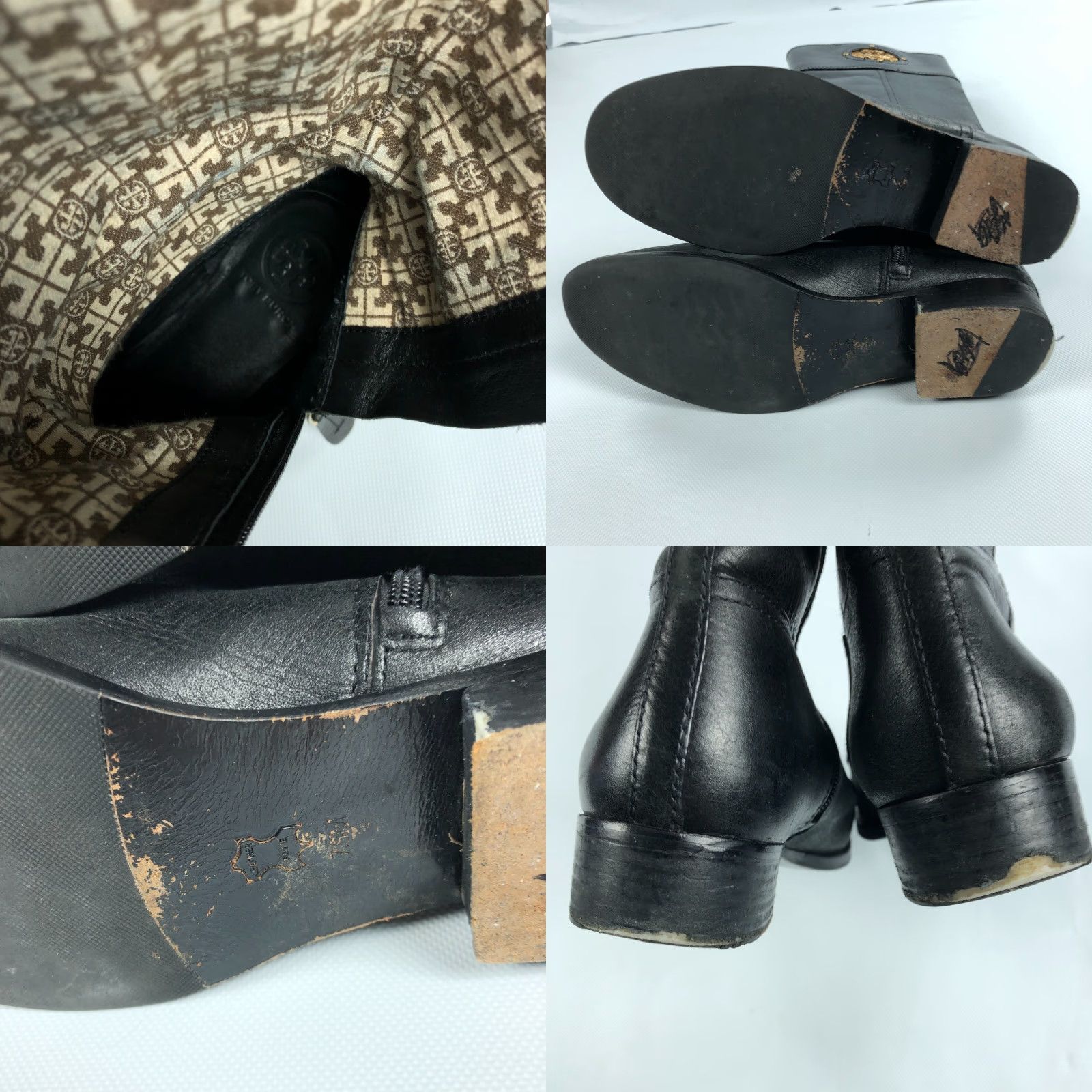 Tory Burch VINTAGE Tory Burch Kiernan Riding Boots Womens 7.5 Zip Tall Black Leather Riding Boot Womens 7.5 Black Size US 8 / IT 38 - 10 Thumbnail
