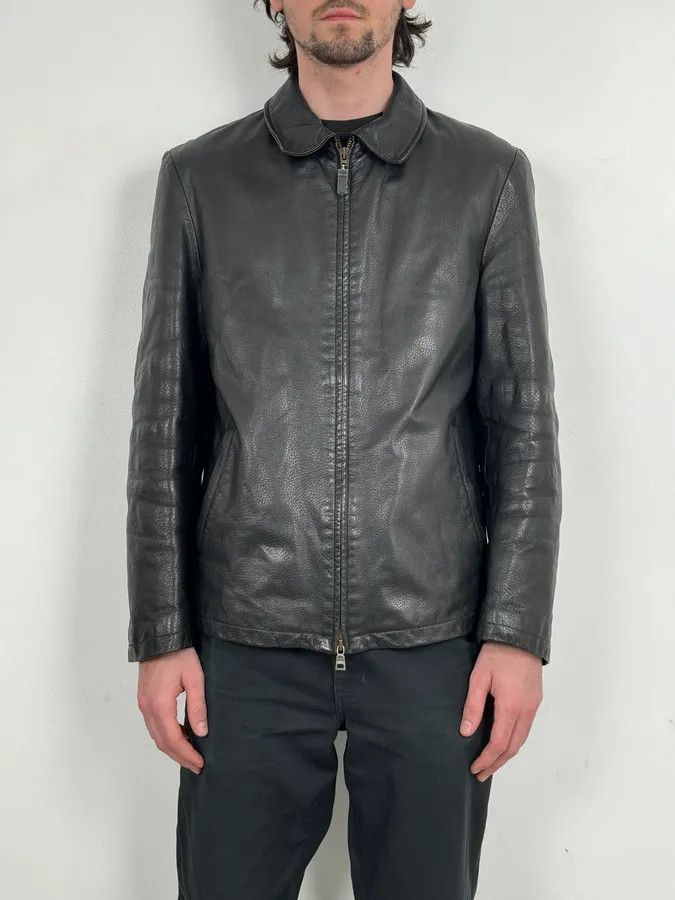 Gianfranco Ferre 1990s Gianfranco Ferré Calfskin Leather Black Jacket Size US M / EU 48-50 / 2 - 1 Thumbnail