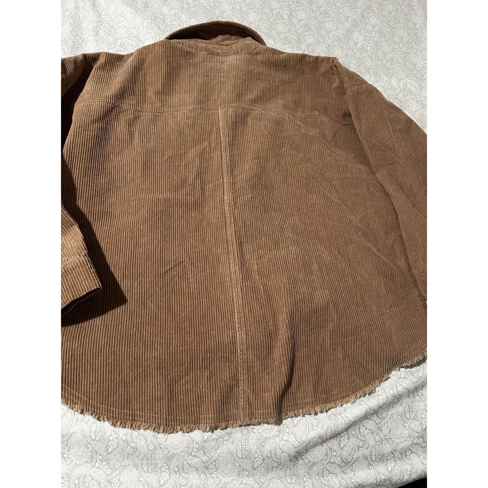 Empyre Empyre Corduroy Shacket Womens Small Oversized Tan Button Up Size S / US 4 / IT 40 - 11 Thumbnail