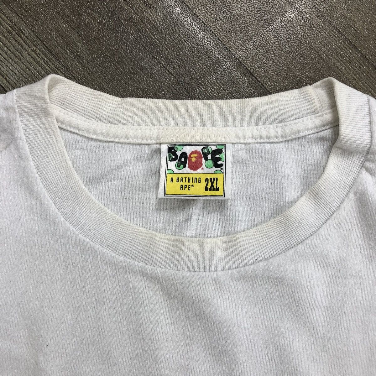 Bape A Bathing Ape Galaxy Head Big Logo Bape White Tee Hypebeast Size US XXL / EU 58 / 5 - 5 Thumbnail