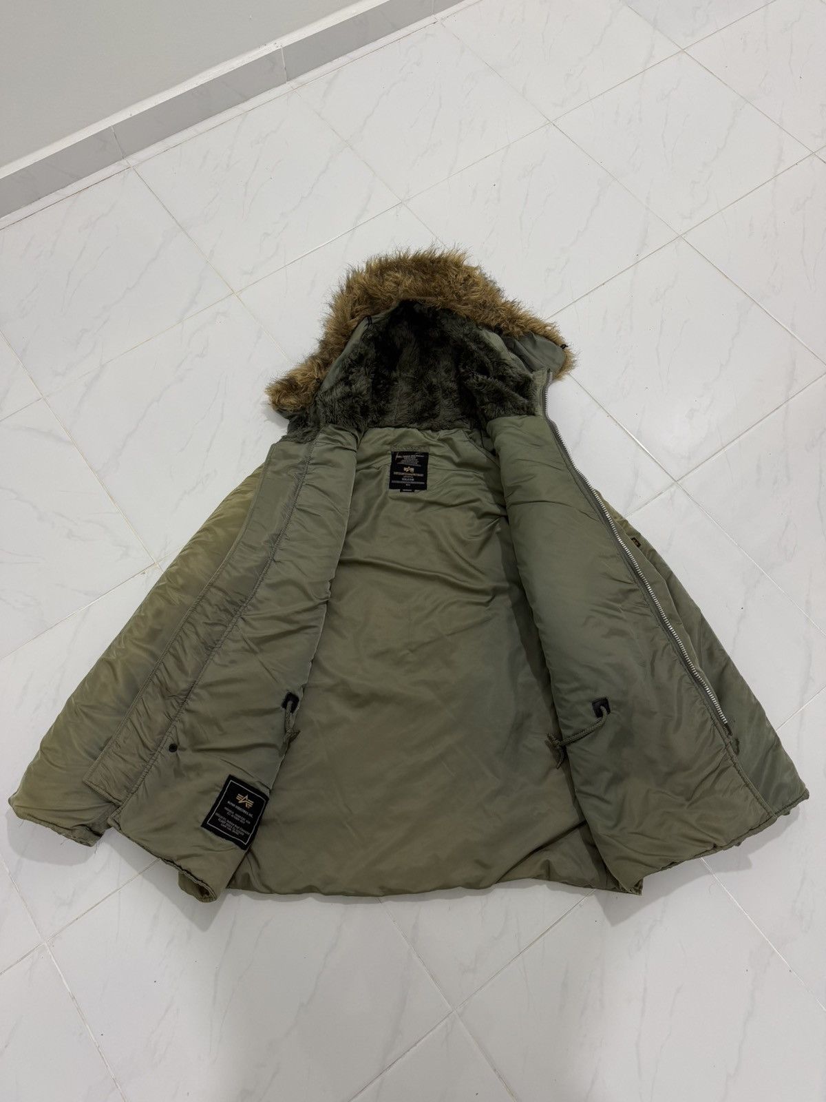 Alpha Industries Steal🔥 Vintage Sun Fade ALPHA INDUSTRIES Parka Bomber Jacket Size US M / EU 48-50 / 2 - 11 Thumbnail