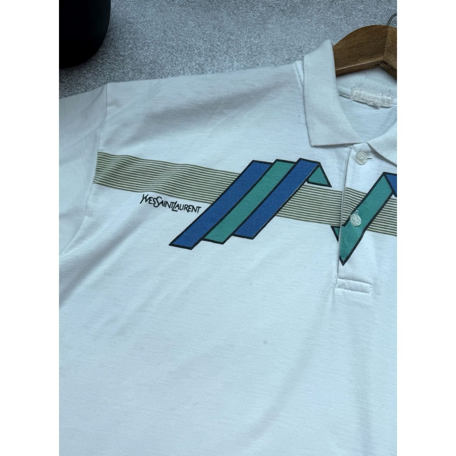 Yves Saint Laurent VINTAGE Yves Saint Laurent Polos T-Shirt White Casual Size M Mens Polo Short Sleeve Collared 90s 80s Luxury YSL Vintage Polos Size US M / EU 48-50 / 2 - 7 Thumbnail