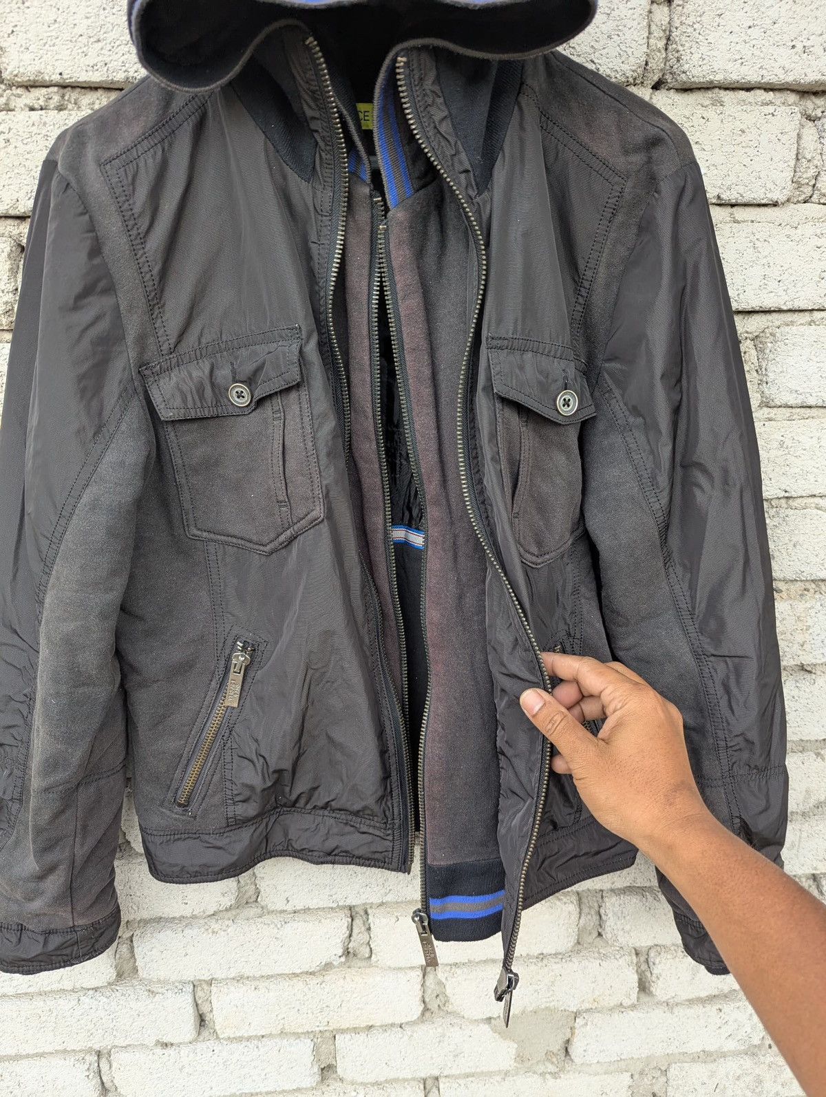 Versace Jeans Couture Versace Jeans Lined Jacket Hoodie Black Size US M / EU 48-50 / 2 - 4 Thumbnail