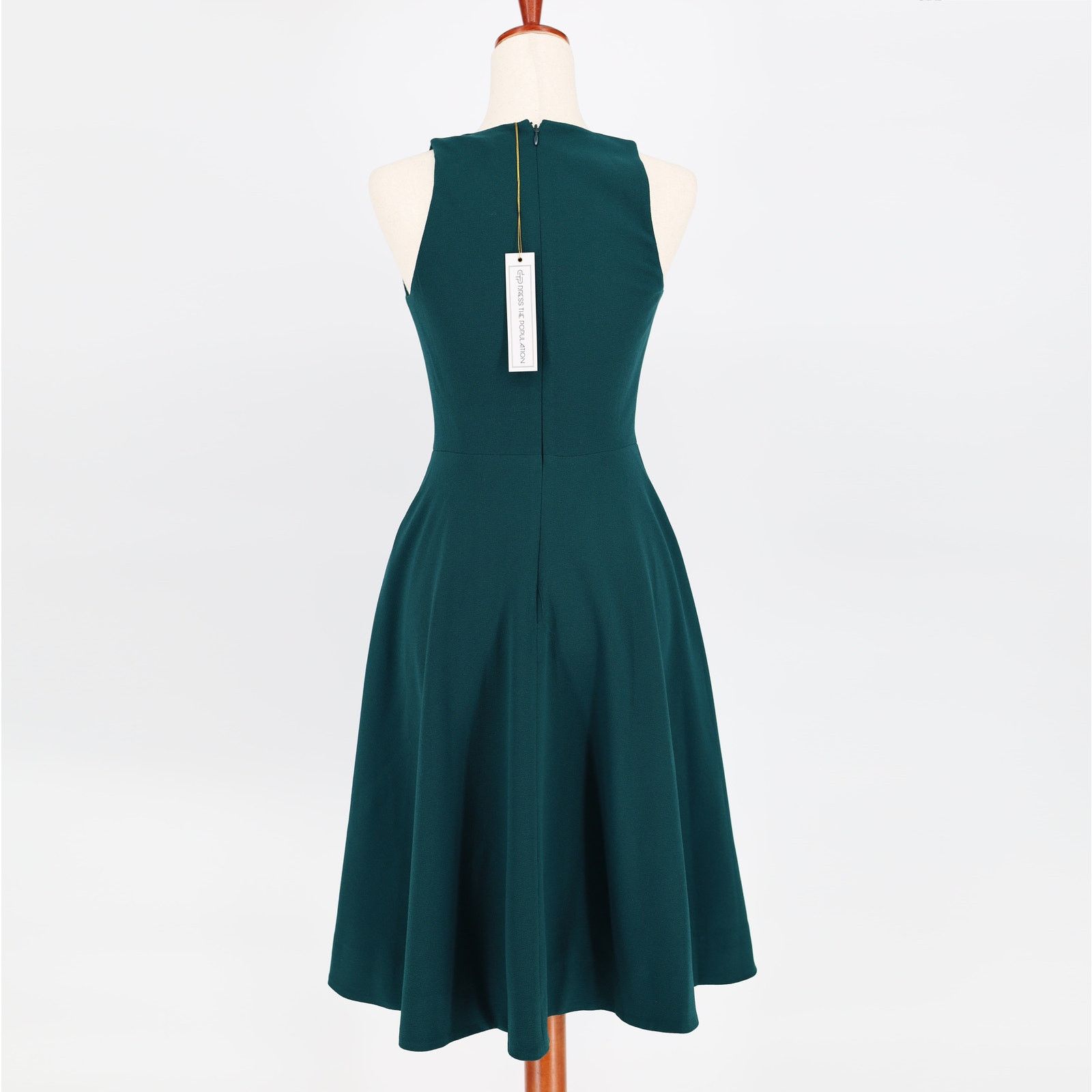 The Unbranded Brand Dress The Population Women Green Fit & Flare Dress Size S Size S / US 4 / IT 40 - 5 Thumbnail
