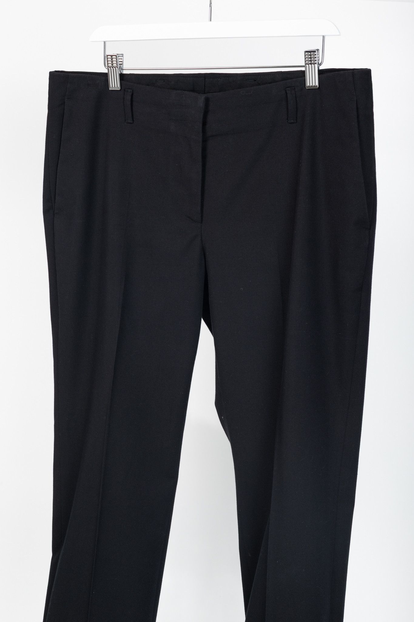 Dries Van Noten Dries Van Noten Black Cotton & Wool Tapered Trousers Size 36" / US 14 / IT 50 - 3 Thumbnail