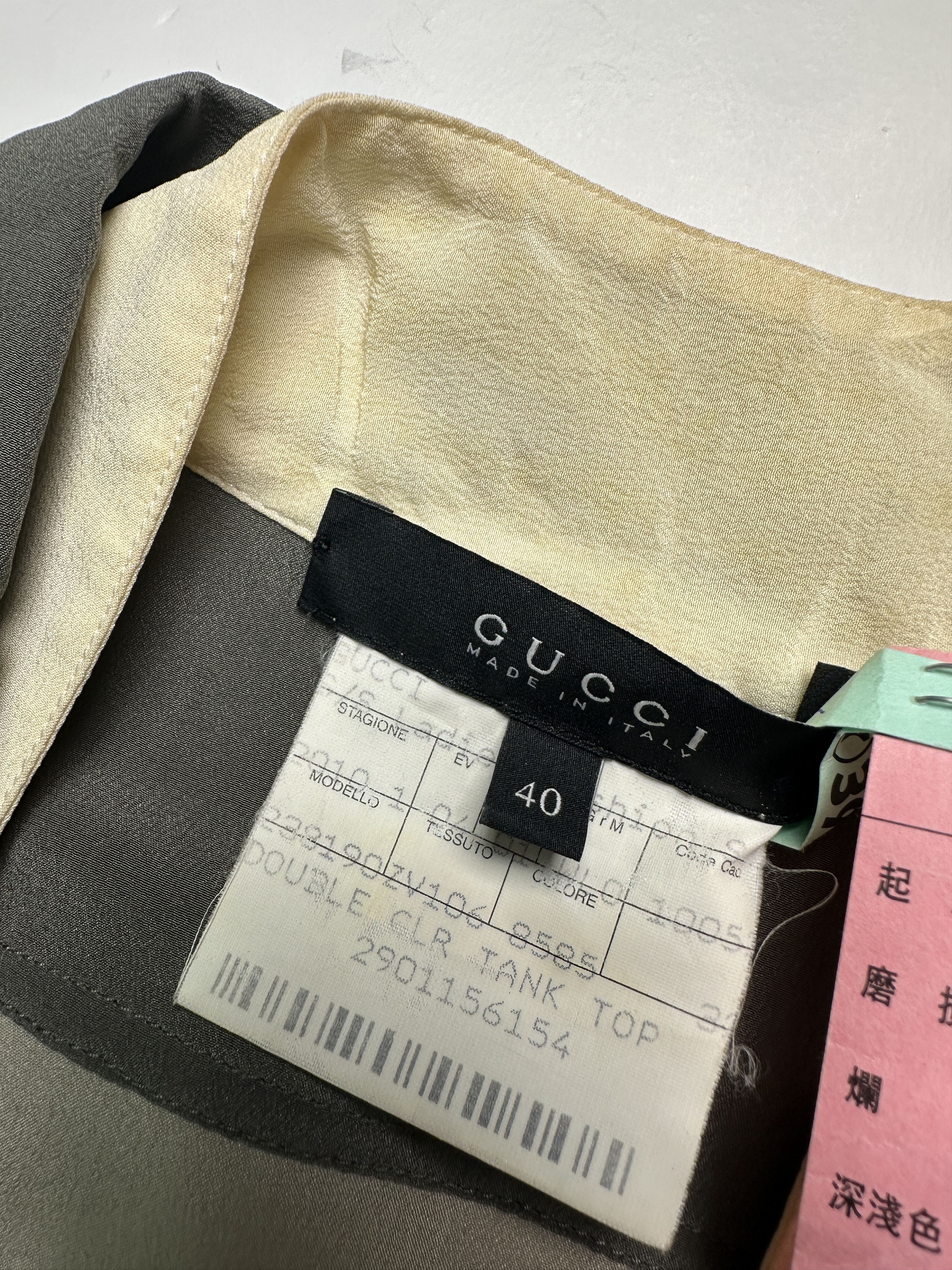 Gucci Gucci Grey Sleeveless Top With Drawstring Collar Design Size S / US 4 / IT 40 - 4 Thumbnail
