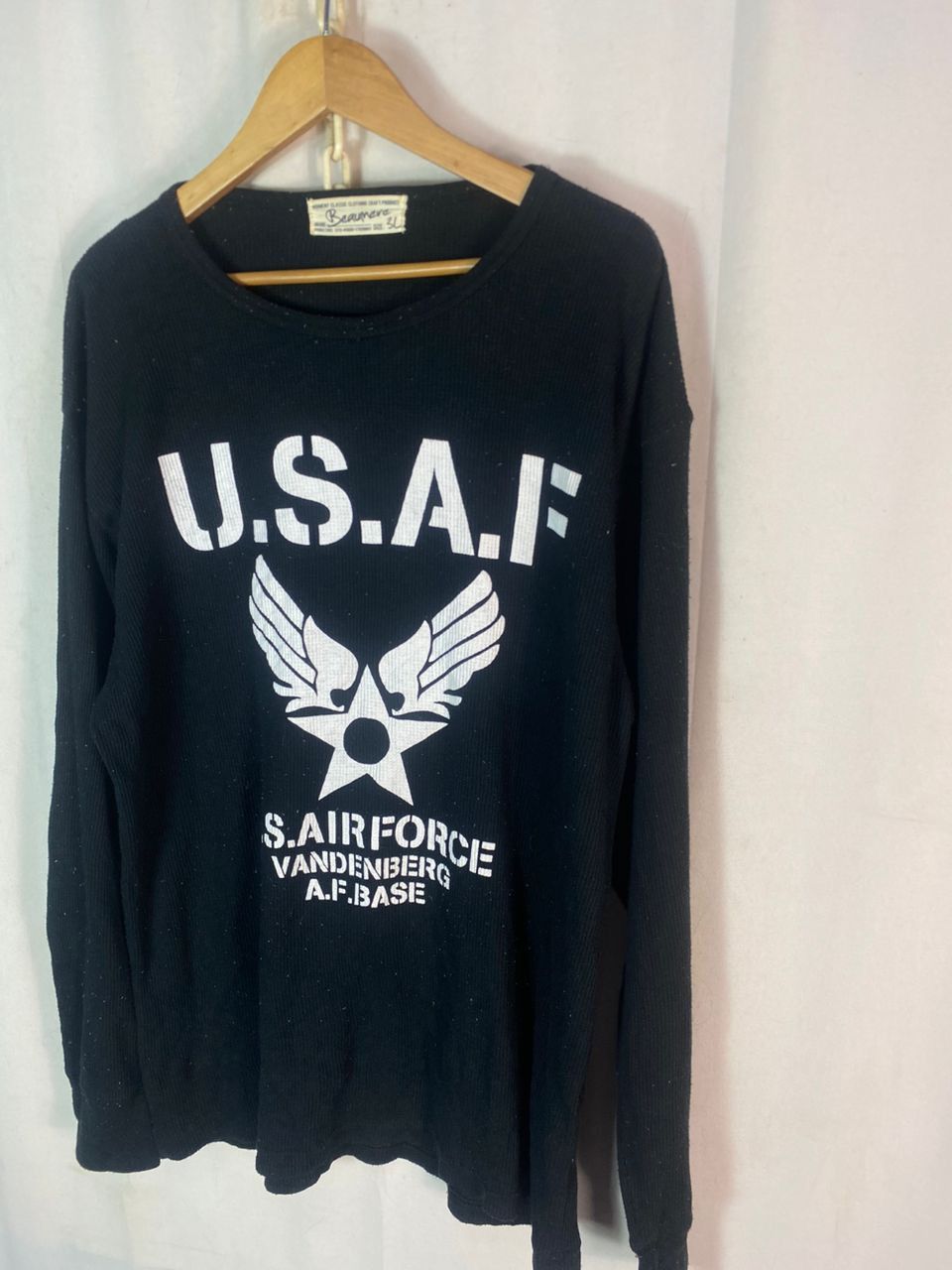 Japanese Brand USAF is Air Force printed long sleeve tshirt by beaumere Size US L / EU 52-54 / 3 - 3 Thumbnail