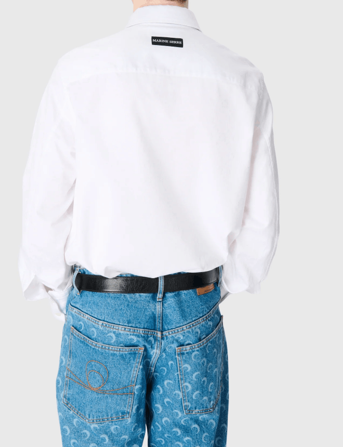 Marine Serre BNWT AW25 MARINE SERRE MOON LASER WASH DENIM BAGGY JEANS 48 Size US 32 / EU 48 - 10 Thumbnail