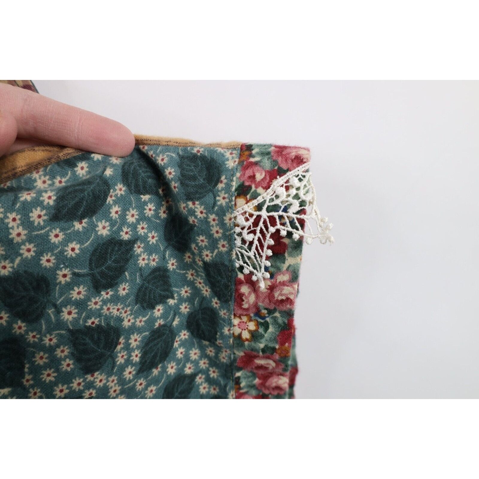 Vintage Vintage 90s Country Primitive Cottage Handmade Patch Dress Size L / US 10 / IT 46 - 8 Thumbnail