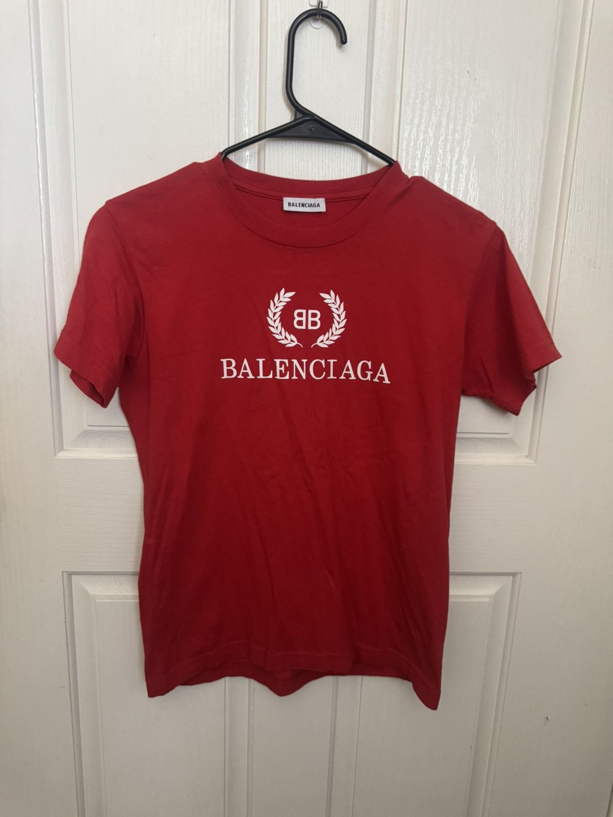Balenciaga Red Classic Balenciaga T-Shirt Size S / US 4 / IT 40 - 1 Thumbnail
