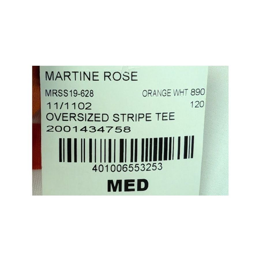 Martine Rose o1rshd1 Oversized Stripe Tee in Orange/White Size US M / EU 48-50 / 2 - 14 Thumbnail