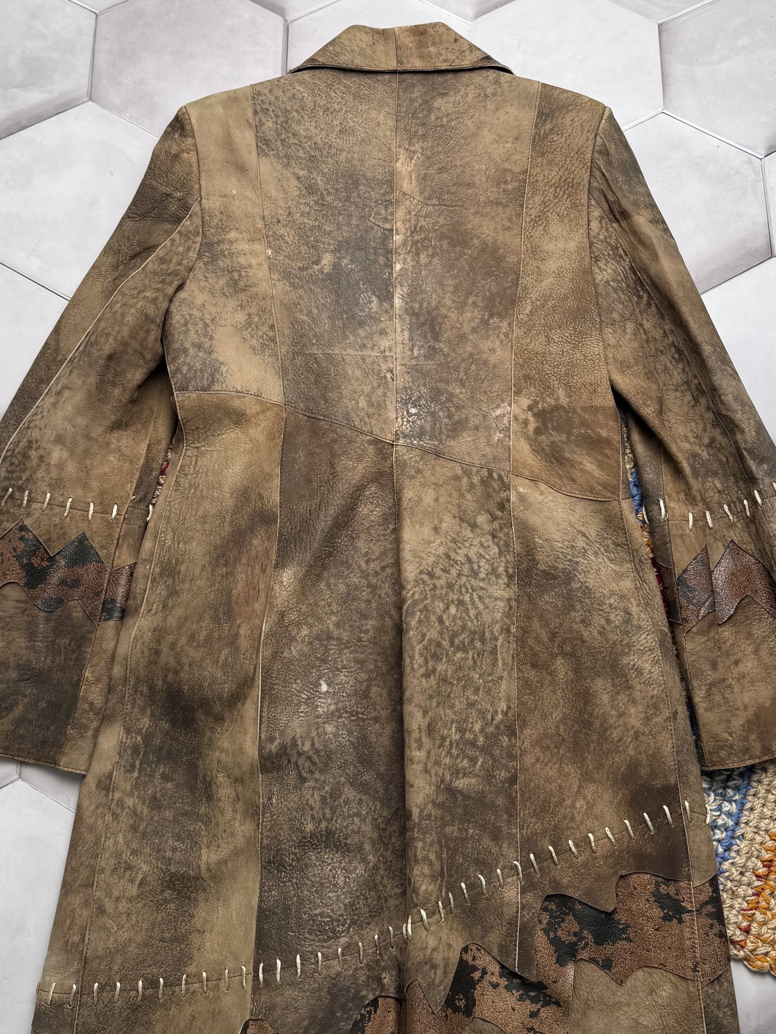 Vintage Vintage Leather Faded Coat (E4) Size L / US 10 / IT 46 - 7 Thumbnail