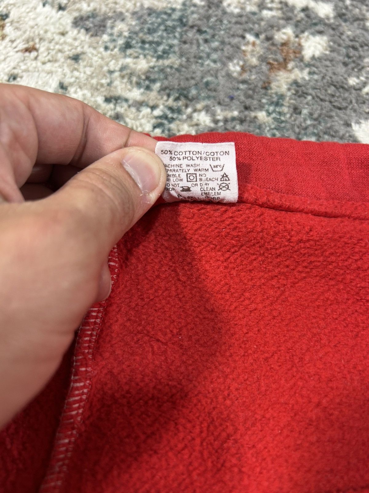 Vintage 1970s Russell Athletics Gold-Tag Red Cuffed Sweatpants Size US 34 / EU 50 - 6 Thumbnail