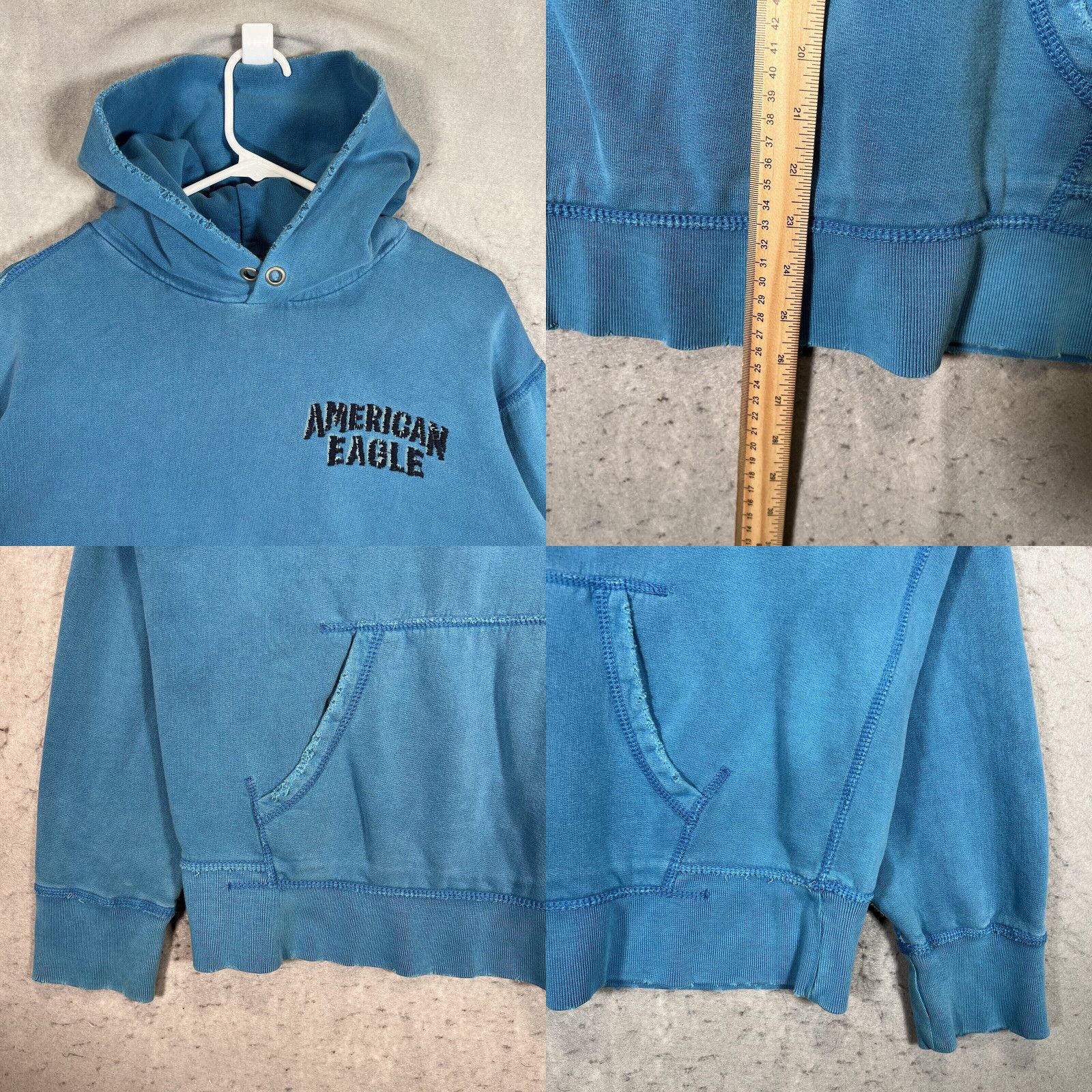 American Eagle Outfitters American Eagle Heavyweight Hoodie Sweatshirt Blue Pullover Size US L / EU 52-54 / 3 - 4 Thumbnail