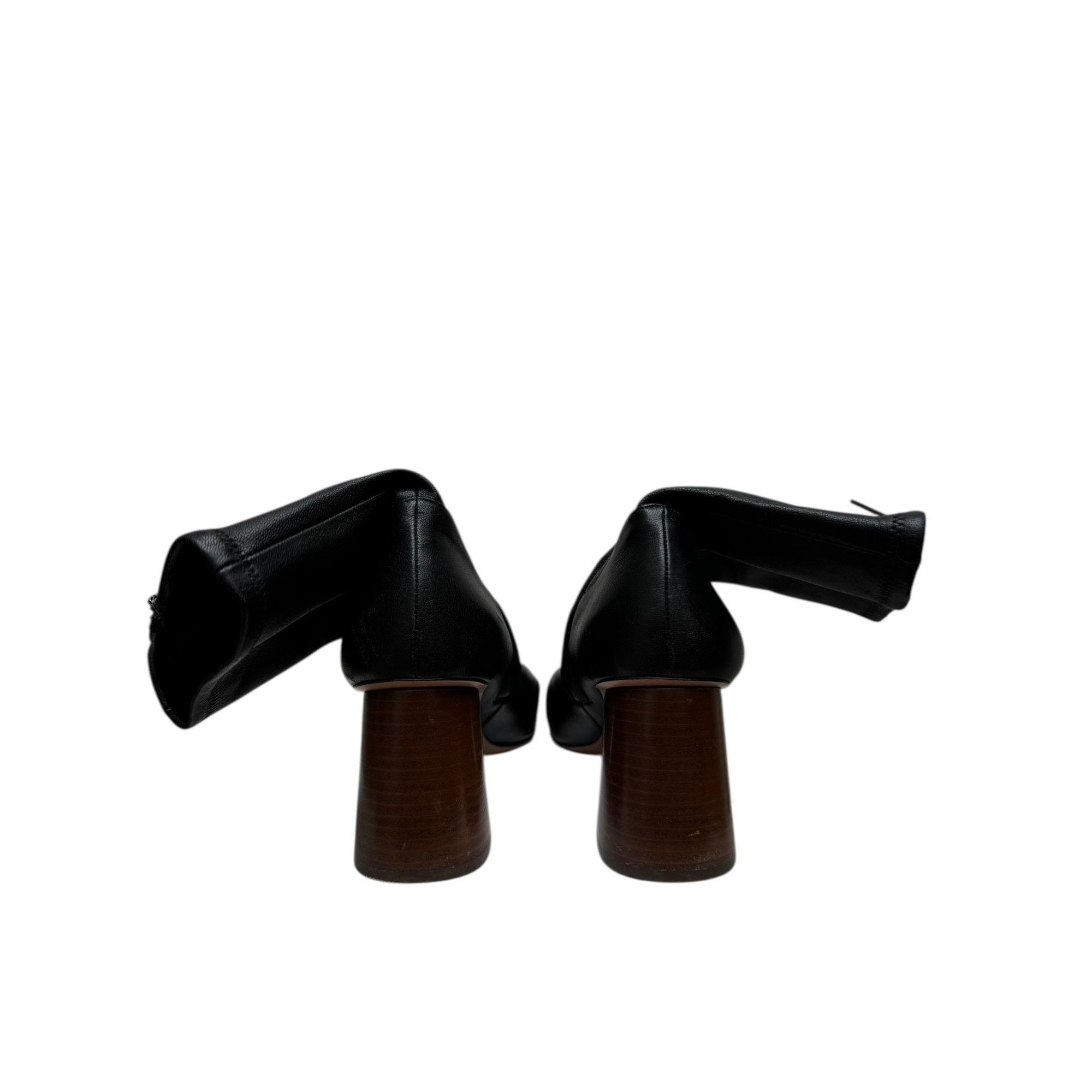 Celine Black Soft Leather Socks Heels Size US 8.5 / IT 38.5 - 7 Thumbnail