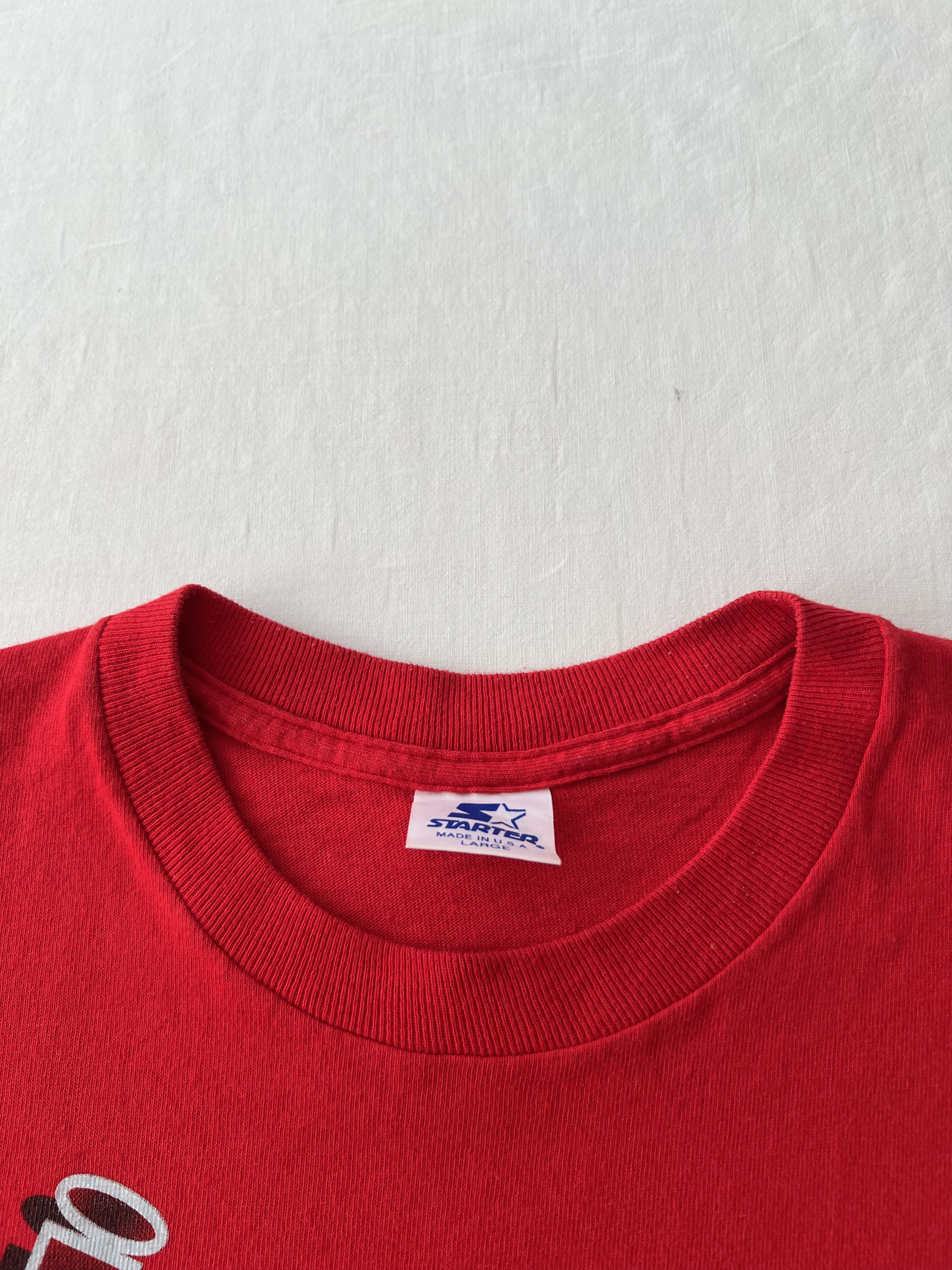 NBA Vintage 90s Chicago Bulls NBA Basketball Starter Red T-shirt Size US L / EU 52-54 / 3 - 16 Thumbnail