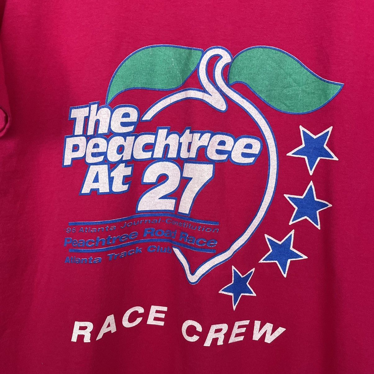 Nike × Vintage 1996 Peach Tree Road Race Nike Sponsor Race Crew Tee Size US L / EU 52-54 / 3 - 2 Thumbnail