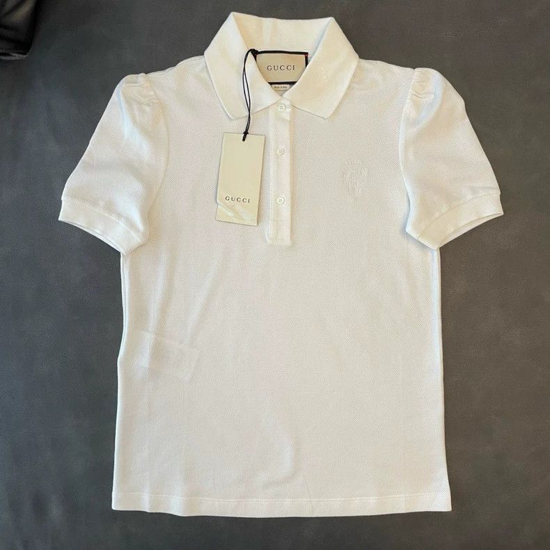 Gucci Gucci Short-sleeved polo shirt with puff sleeves 2505-Nexta Size XS / US 0-2 / IT 36-38 - 1 Thumbnail