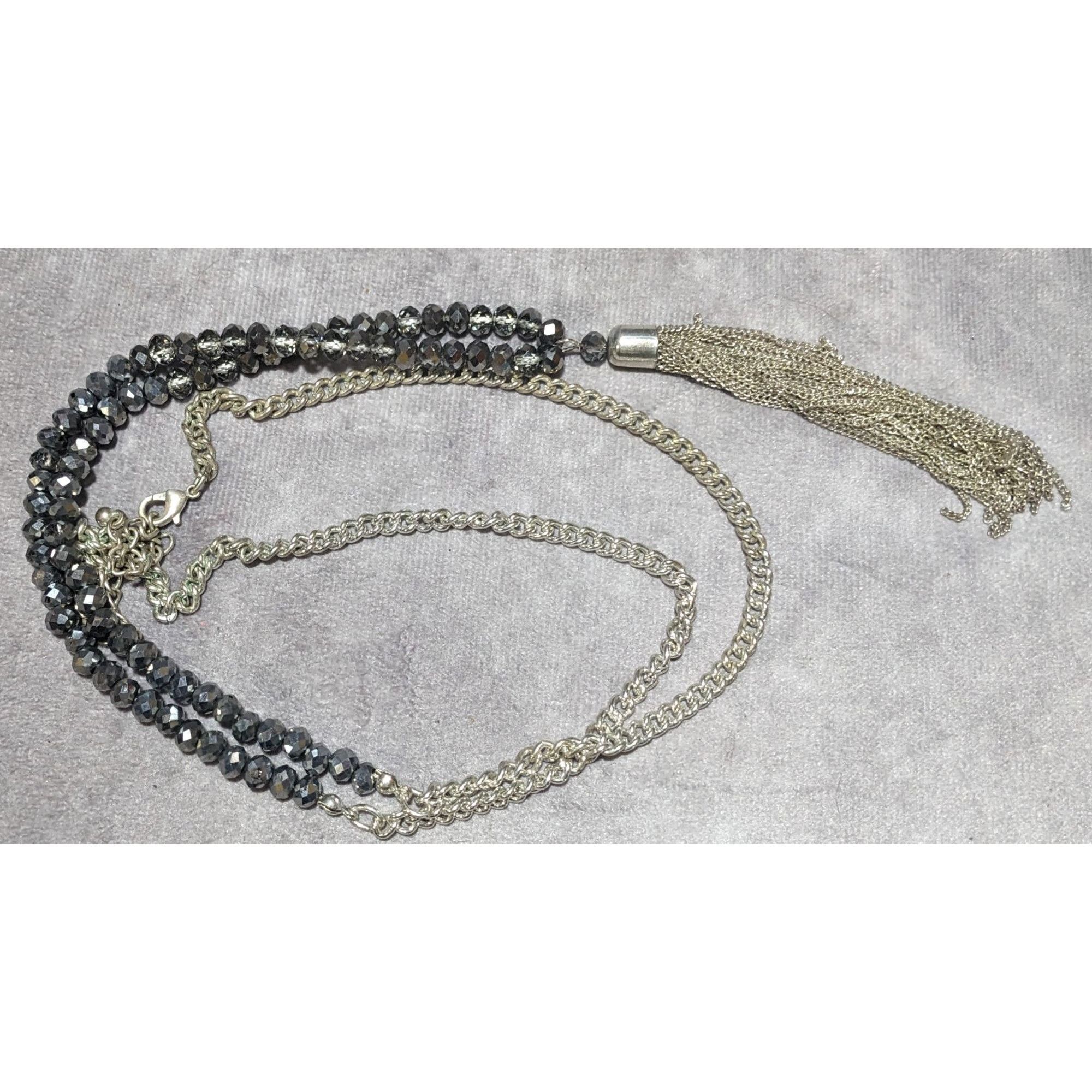 Other Glam Glass Beaded Chain Tassel Necklace Size ONE SIZE - 5 Thumbnail