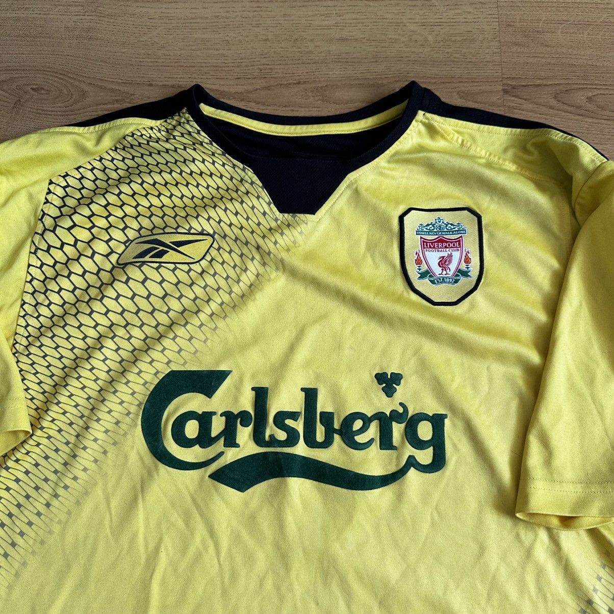 Reebok Liverpool Away football shirt 2004 - 2006 Yellow Reebok Size US XL / EU 56 / 4 - 2 Thumbnail