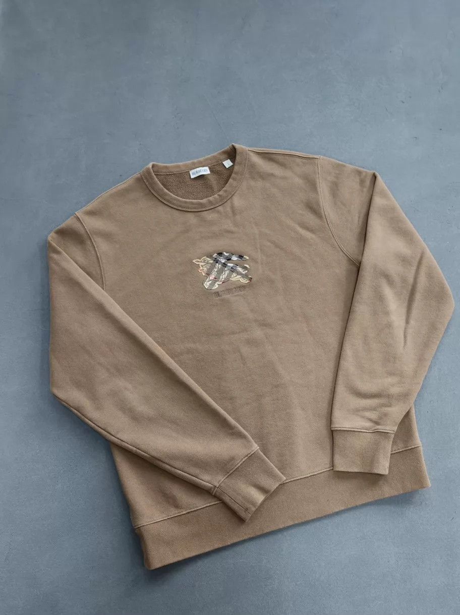 Burberry Burberry Check Cotton Crew Slim Sweatshirt Men's L Size US L / EU 52-54 / 3 - 1 Thumbnail
