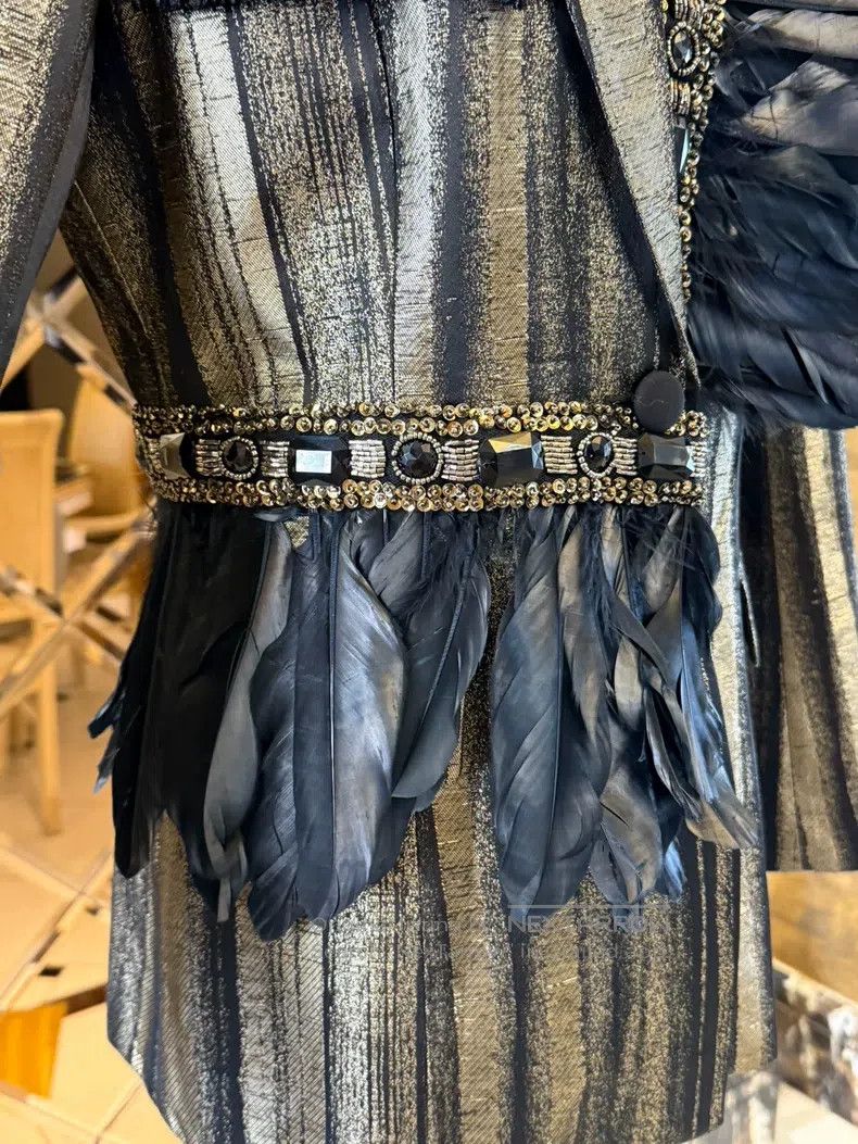 Versace Versace Main line metal streamer Belgian rhinestone fringe Size M / US 6-8 / IT 42-44 - 3 Thumbnail