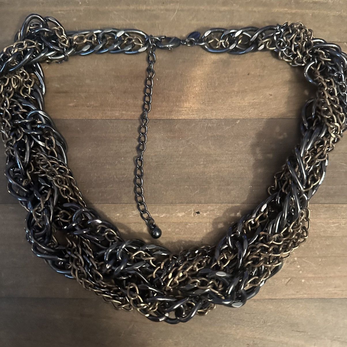 Chicos Chico’s chunky heavyweight multi chain braid necklace Size ONE SIZE - 4 Thumbnail