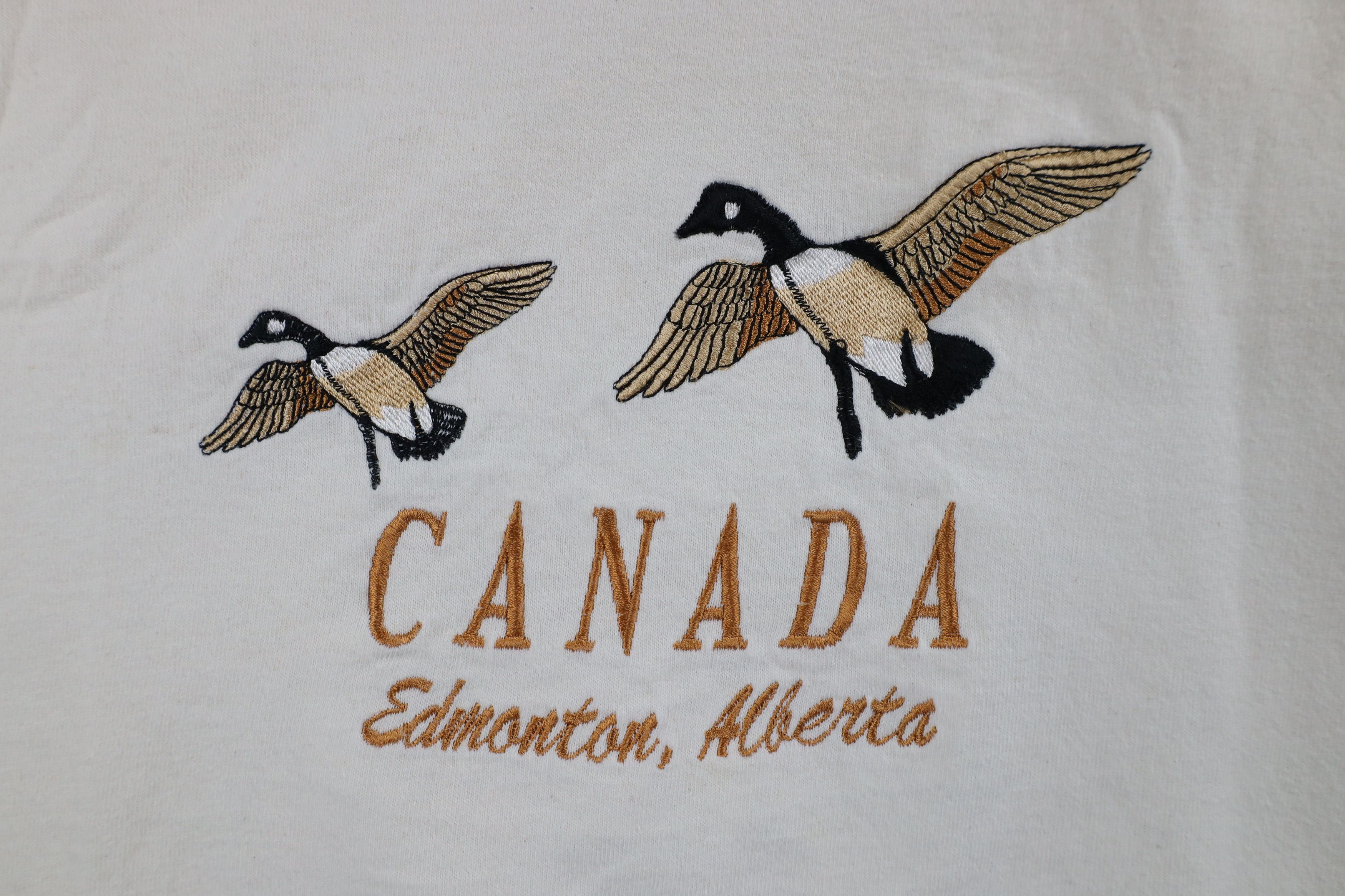 Vintage Vintage 90s Streetwear Canada Goose Duck T-Shirt Cream Size US XXL / EU 58 / 5 - 4 Thumbnail