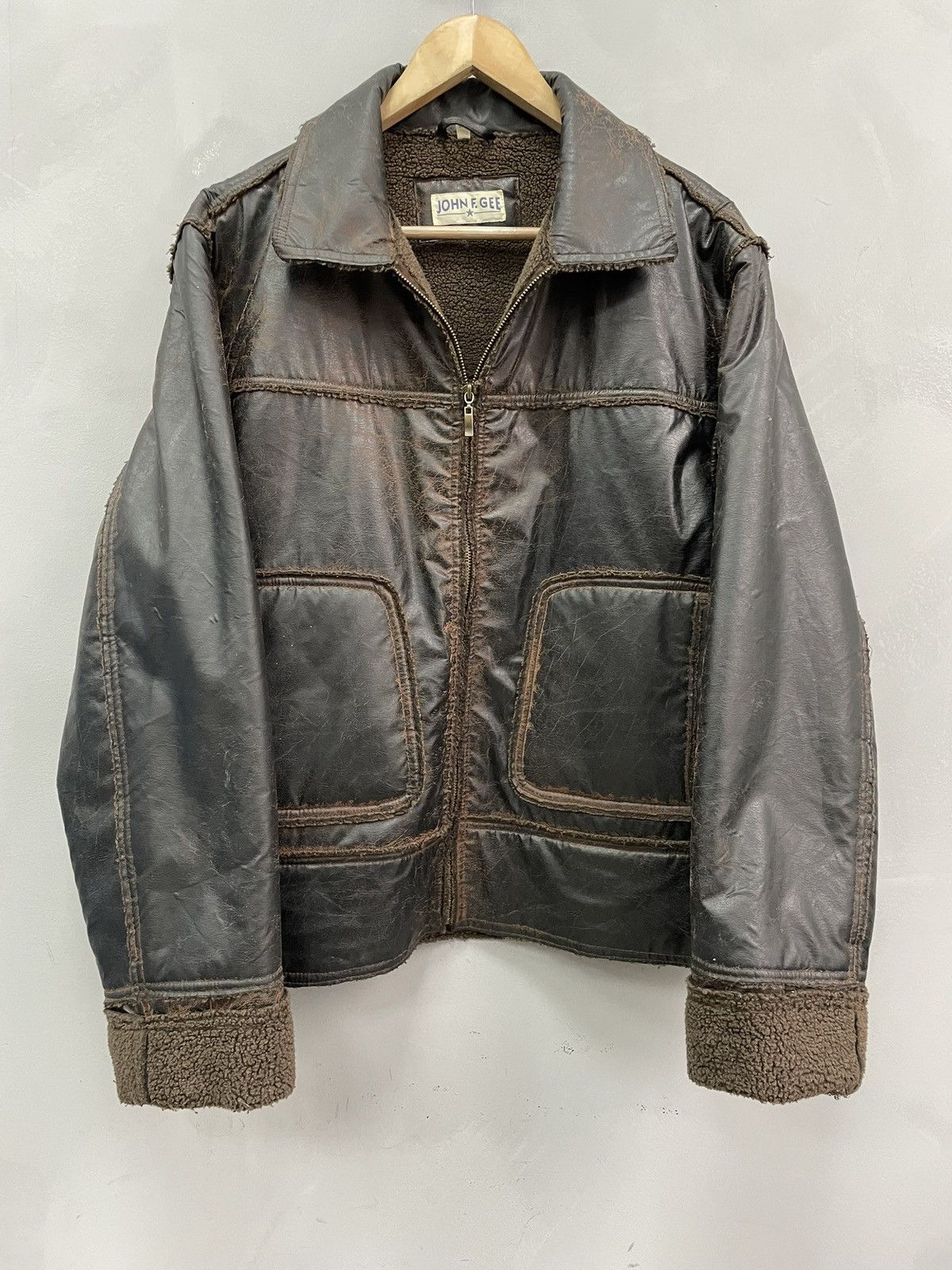 Other Fur bomber aviator jacket shearling lining Size US L / EU 52-54 / 3 - 1 Thumbnail