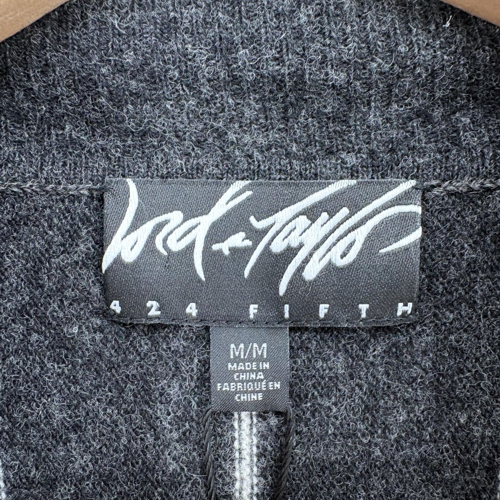 Lord & Taylor LORD & TAYLOR Sweater Tunic Womens Medium Gray Stripe Cowl Neck Cashmere Blend Size M / US 6-8 / IT 42-44 - 4 Thumbnail